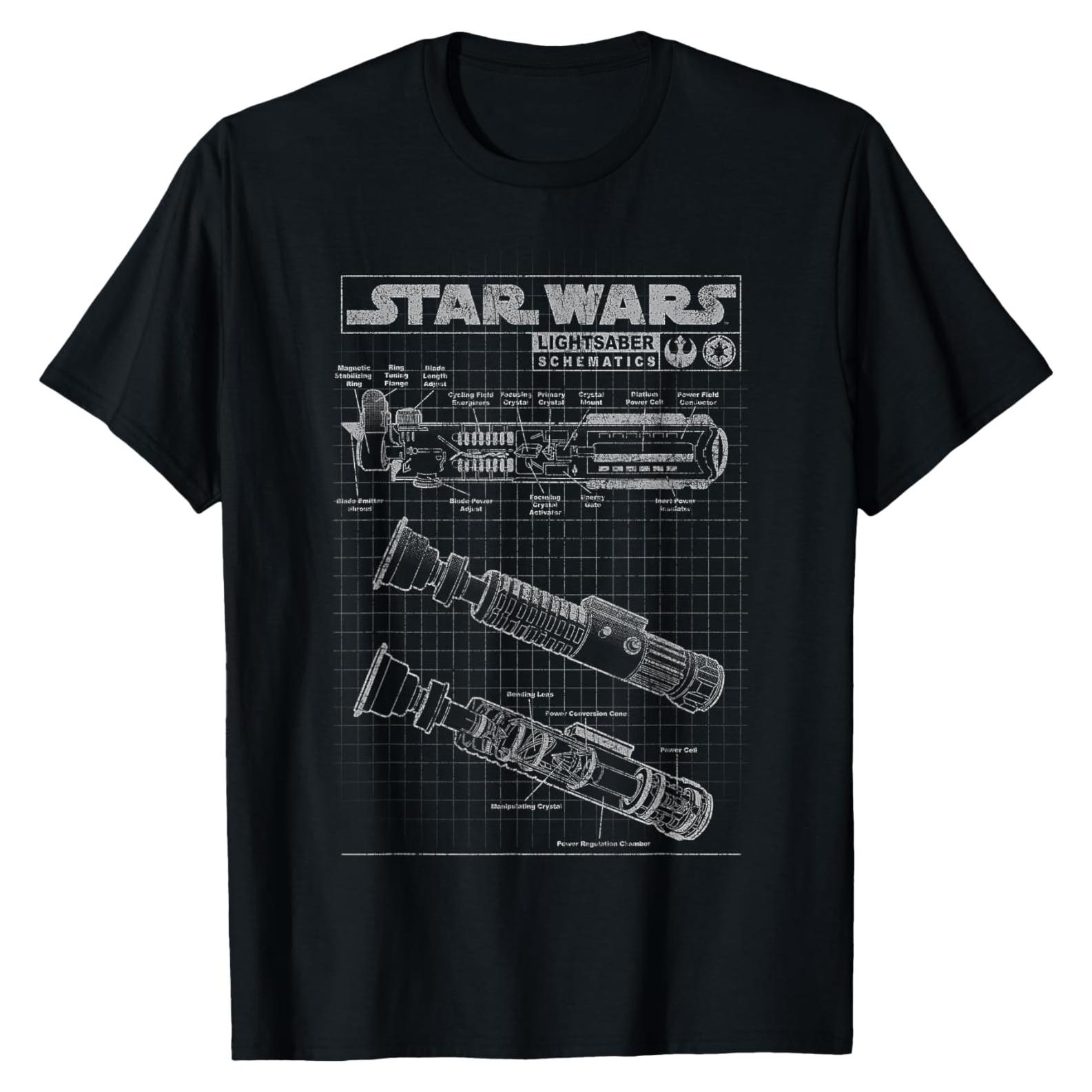 Camiseta Star Wars Diagrama Esquemático Hombres 136g
