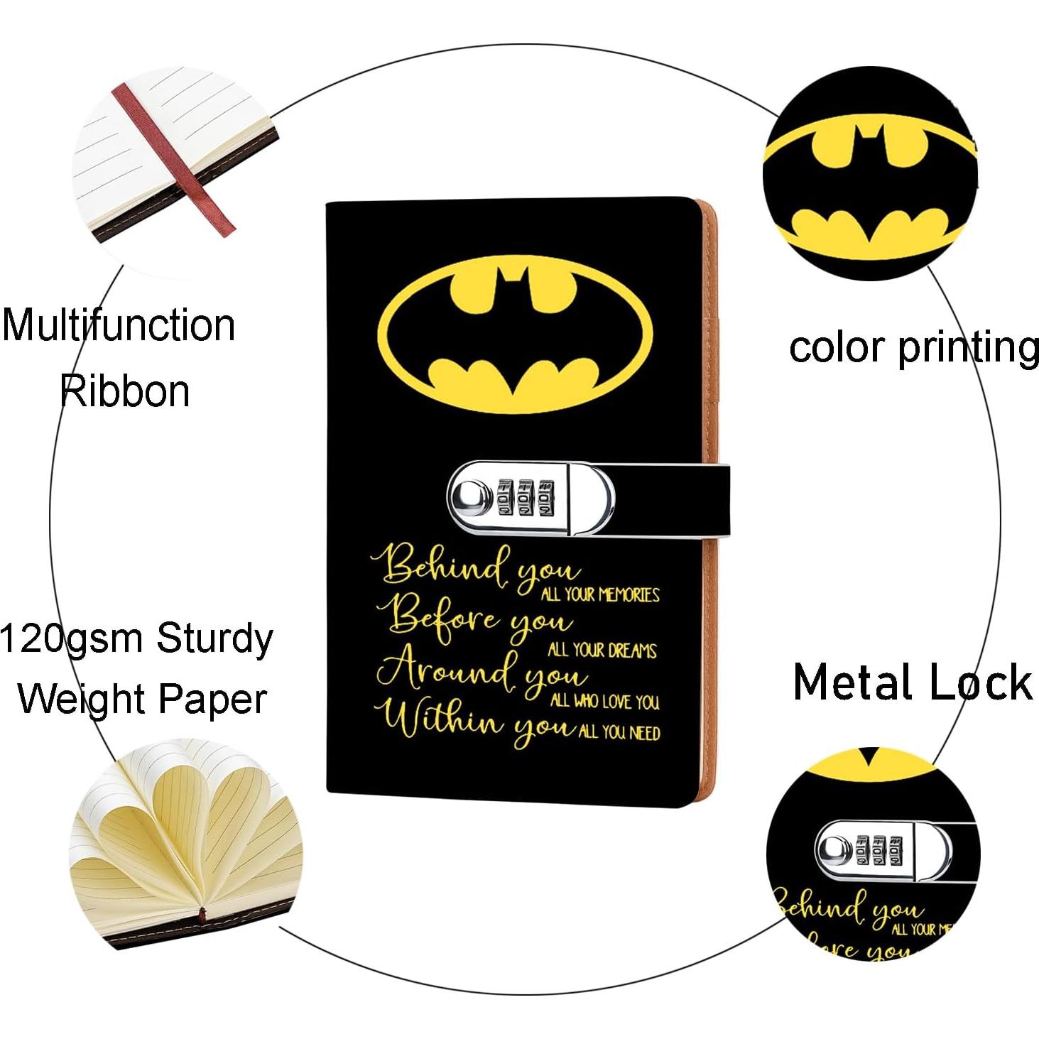 Cuaderno de Combinación de Cerradura de Cuero JOHSBYD 200 Páginas