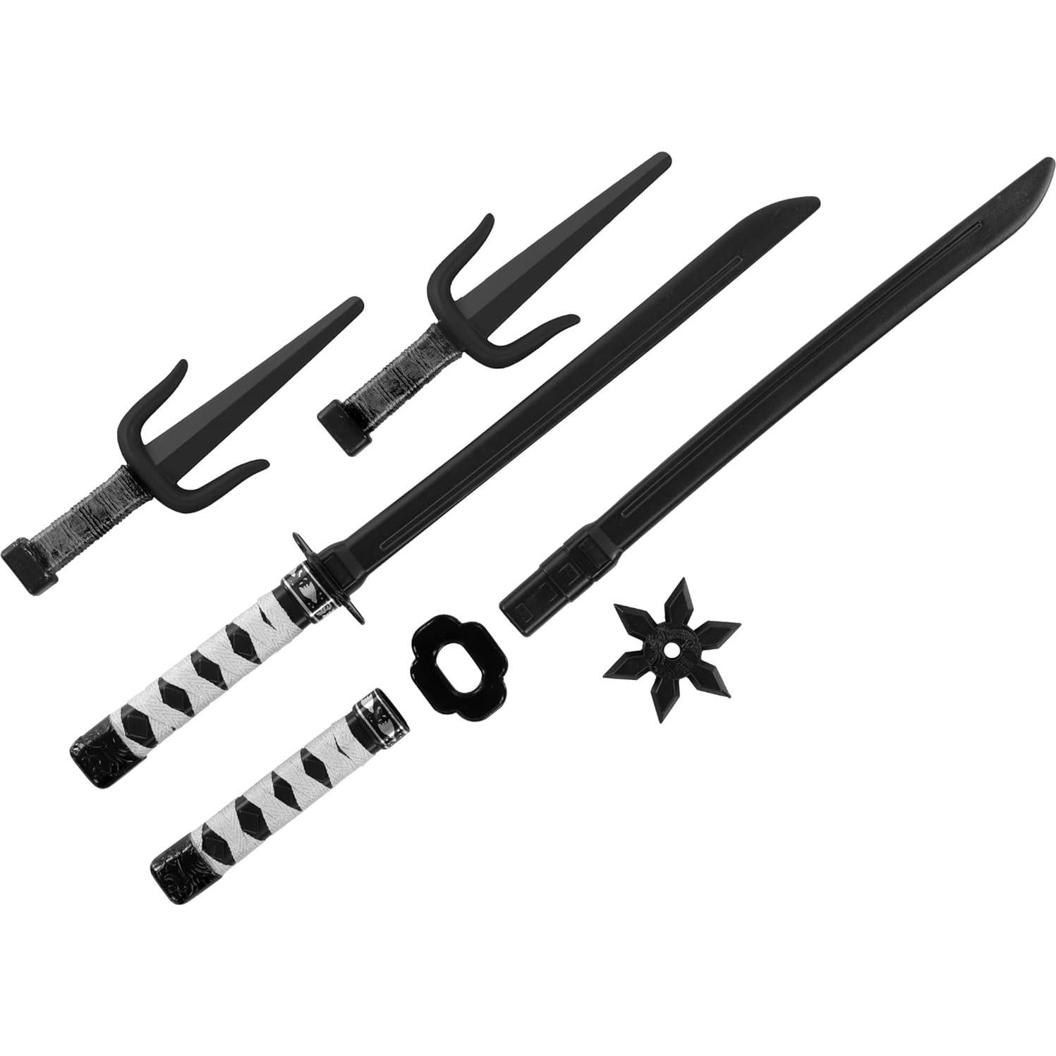 Accesorios de disfraz de ninja Morph con espadas y mochila