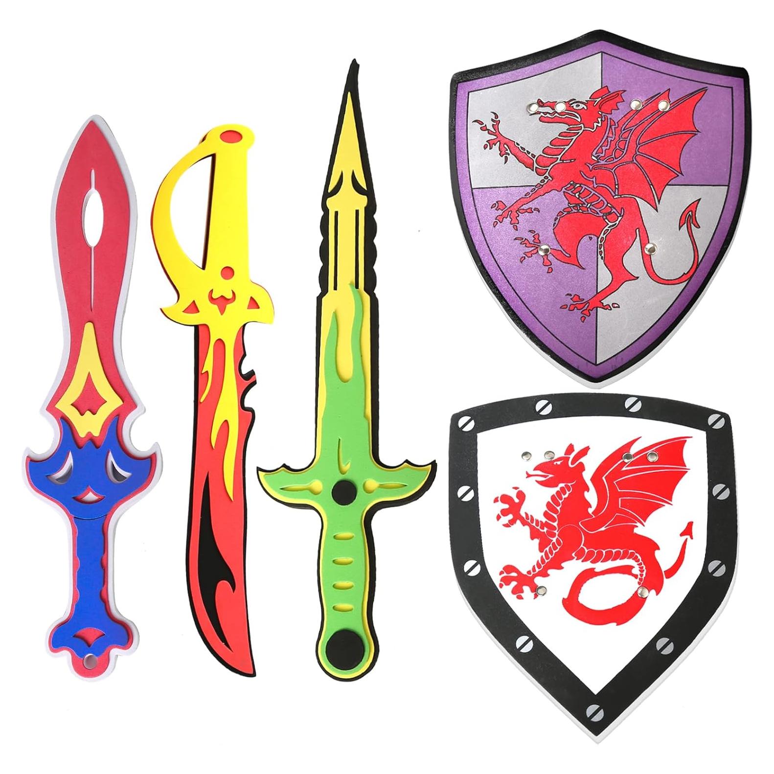 Juego de Espada y Escudo de Espuma YAYYAY - 5 Piezas para Niños