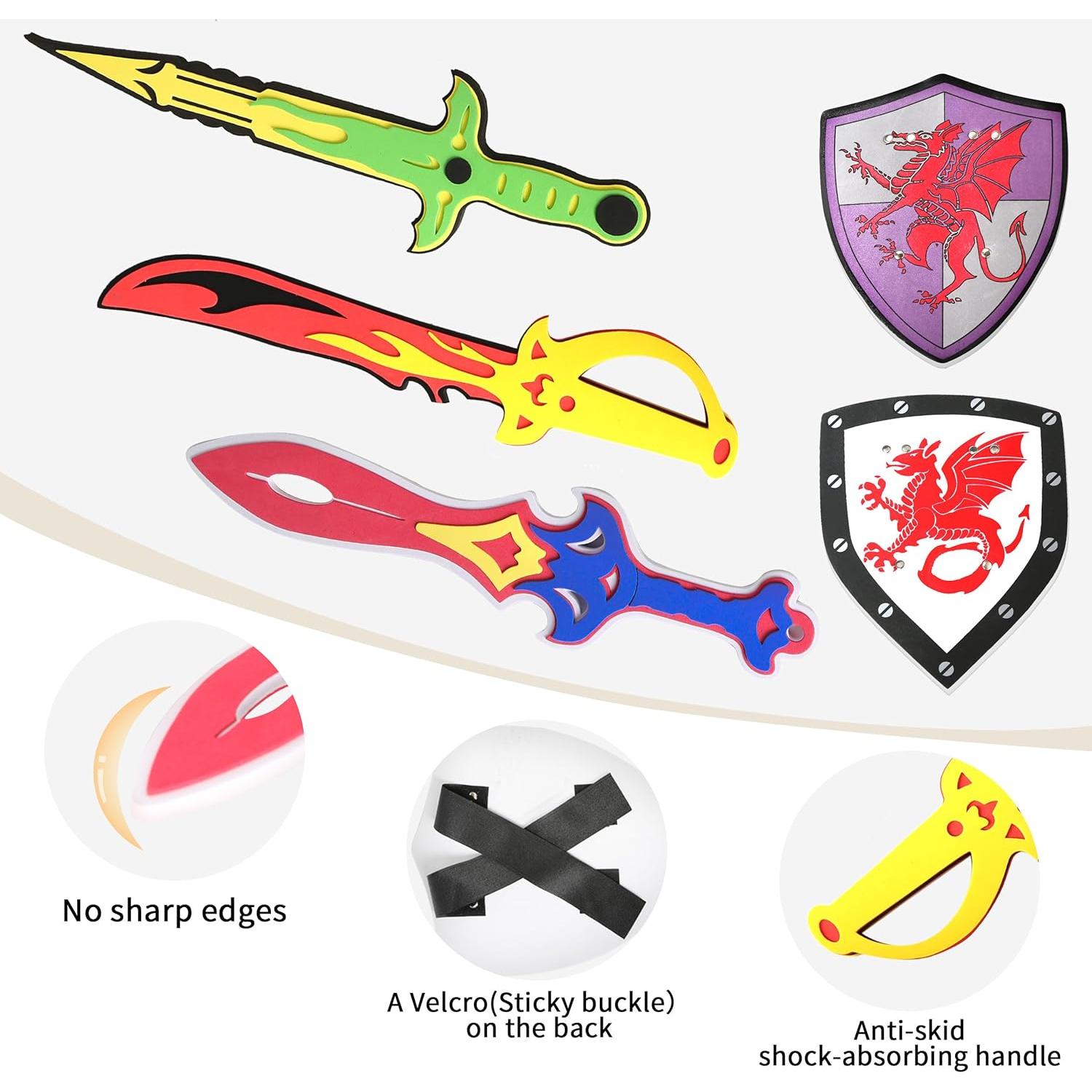 Juego de Espada y Escudo de Espuma YAYYAY - 5 Piezas para Niños