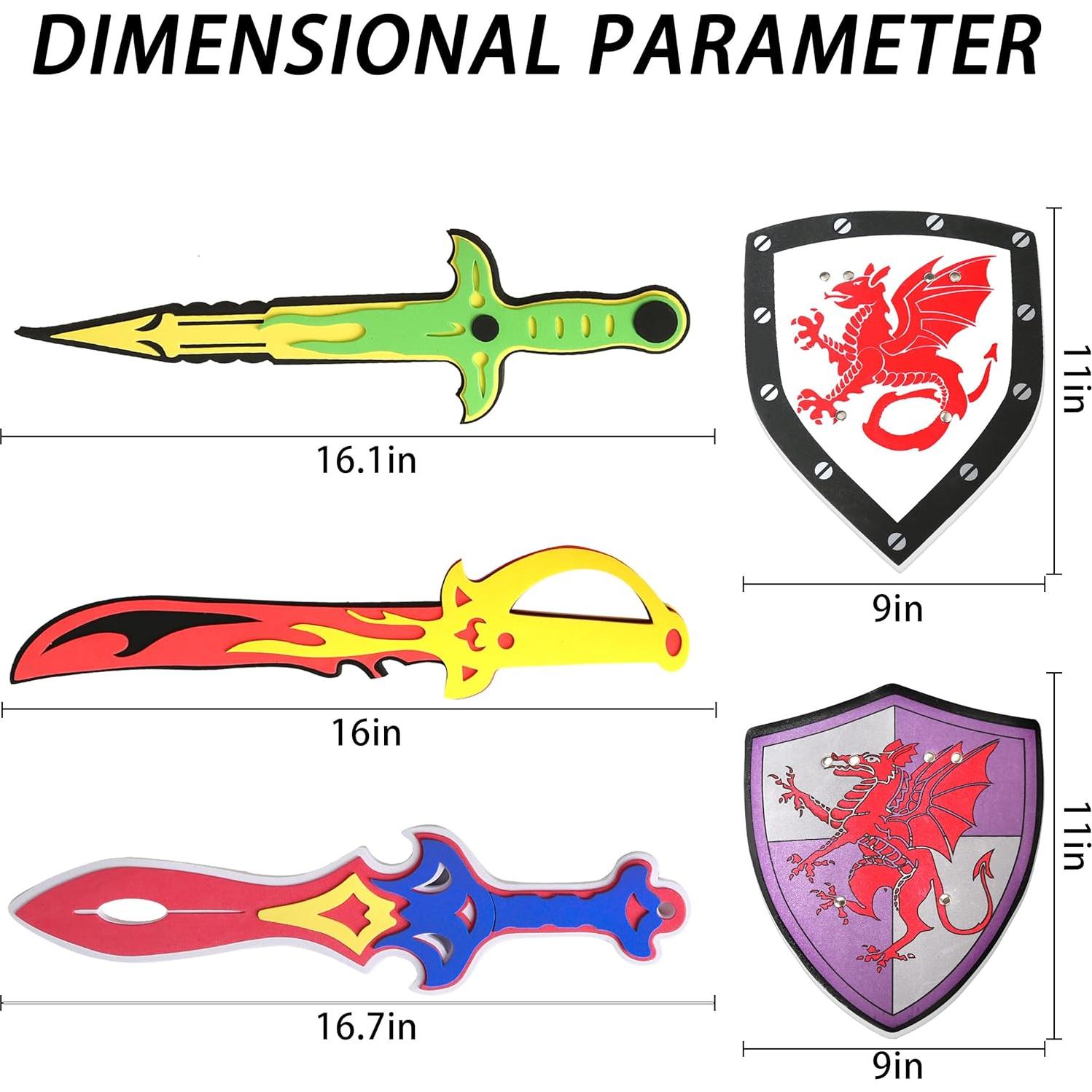 Juego de Espada y Escudo de Espuma YAYYAY - 5 Piezas para Niños