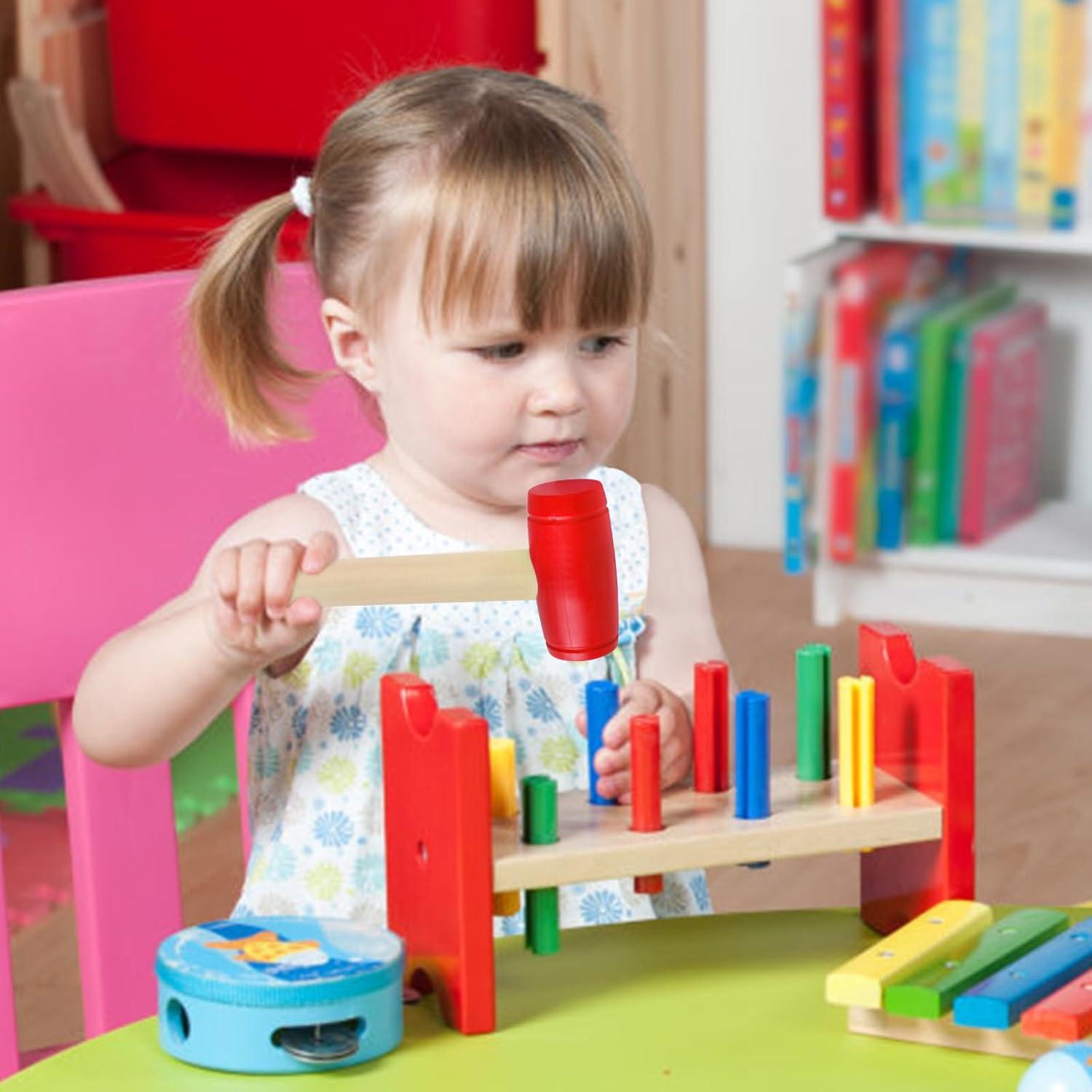 Martillo de Juguete de Madera y Plástico Waenerec 90g