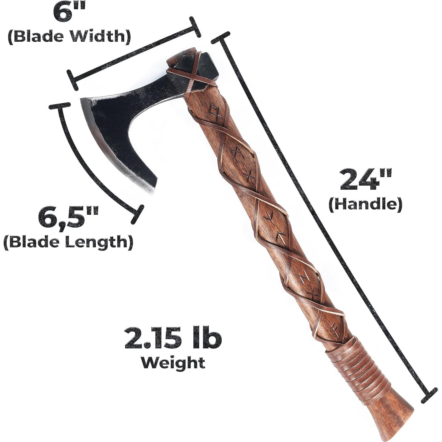 Hacha Vikinga Norse Tradesman 61 cm Acero Carbono 1095