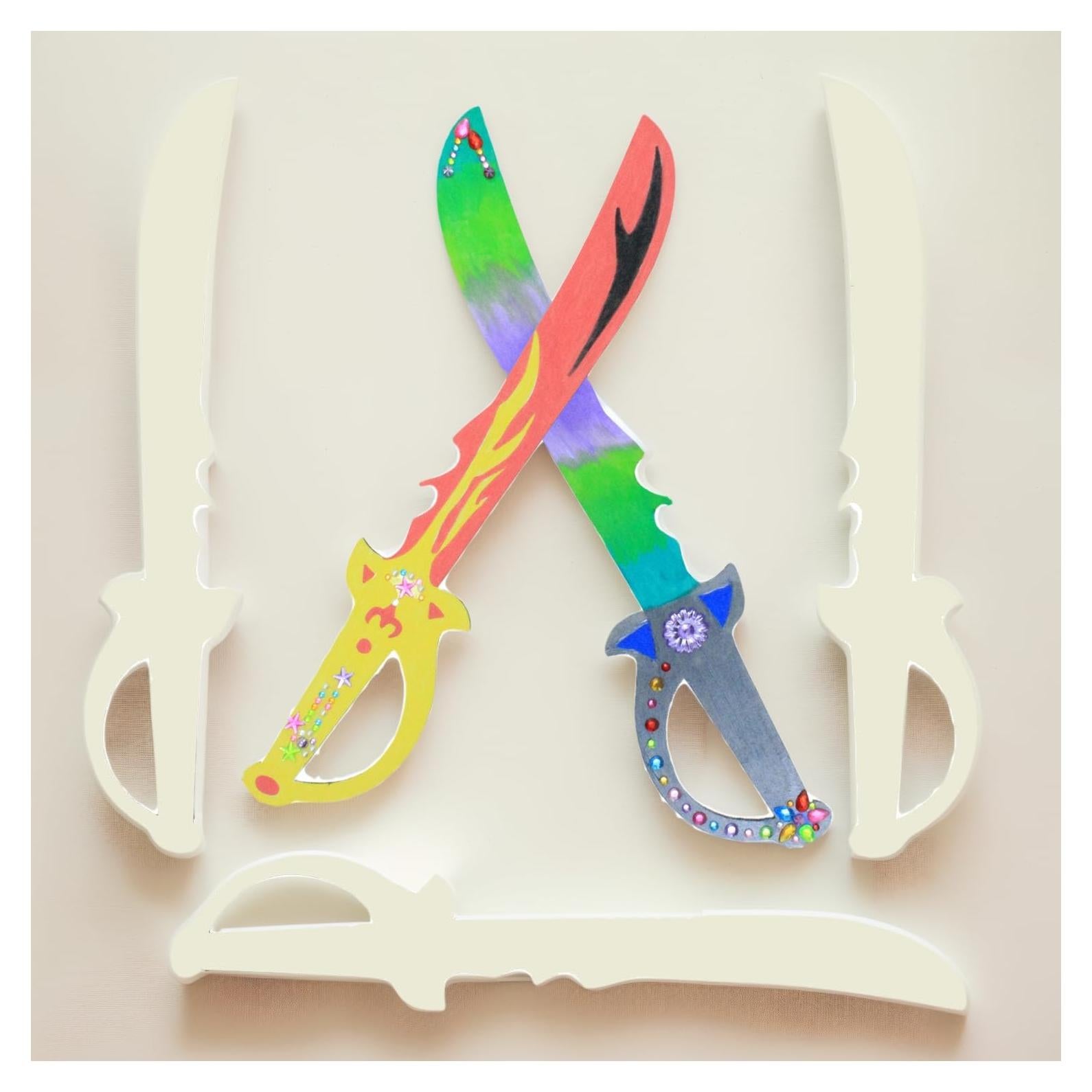 Conjunto de Juguetes de Madera Ninja para Pintar - 10 Piezas