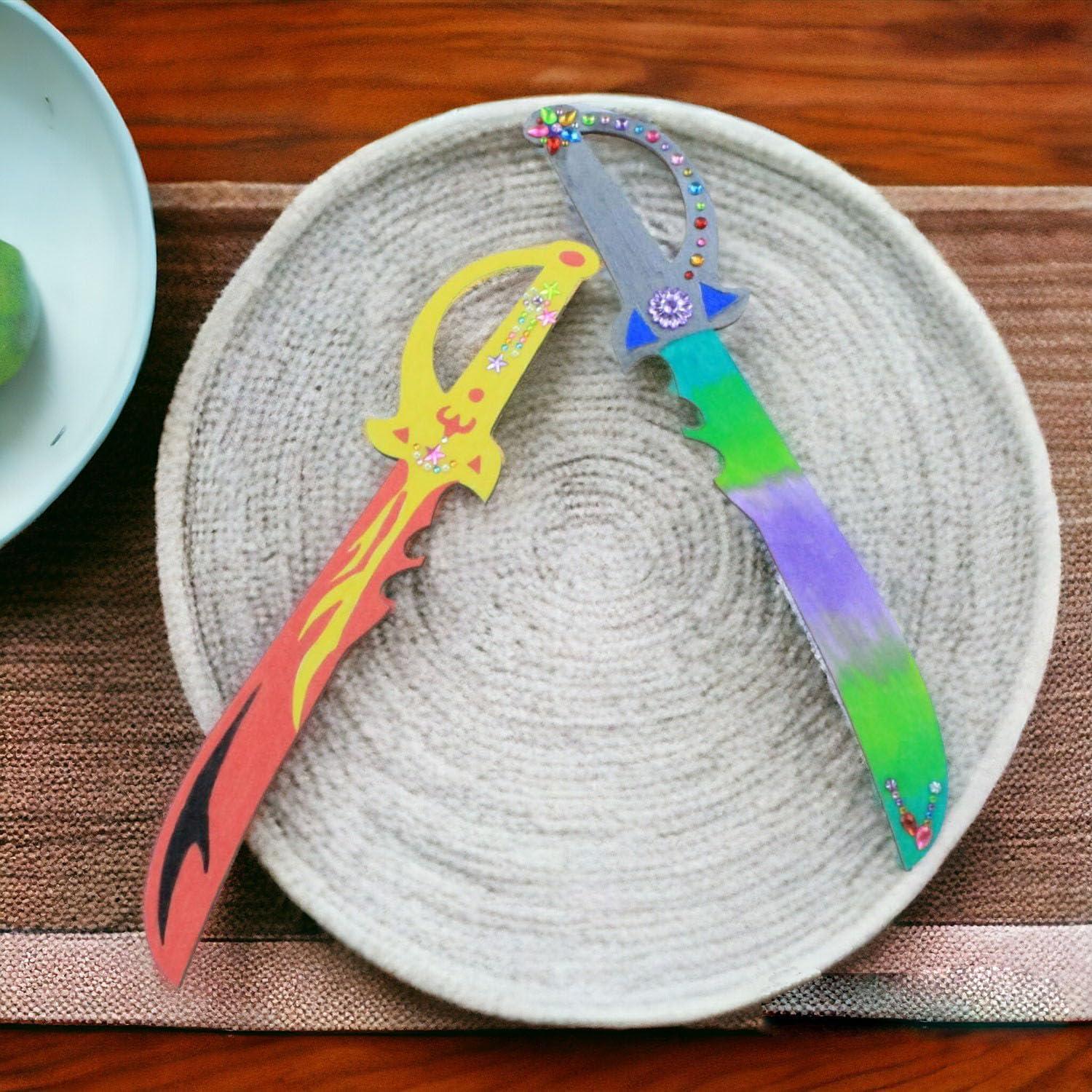 Conjunto de Juguetes de Madera Ninja para Pintar - 10 Piezas