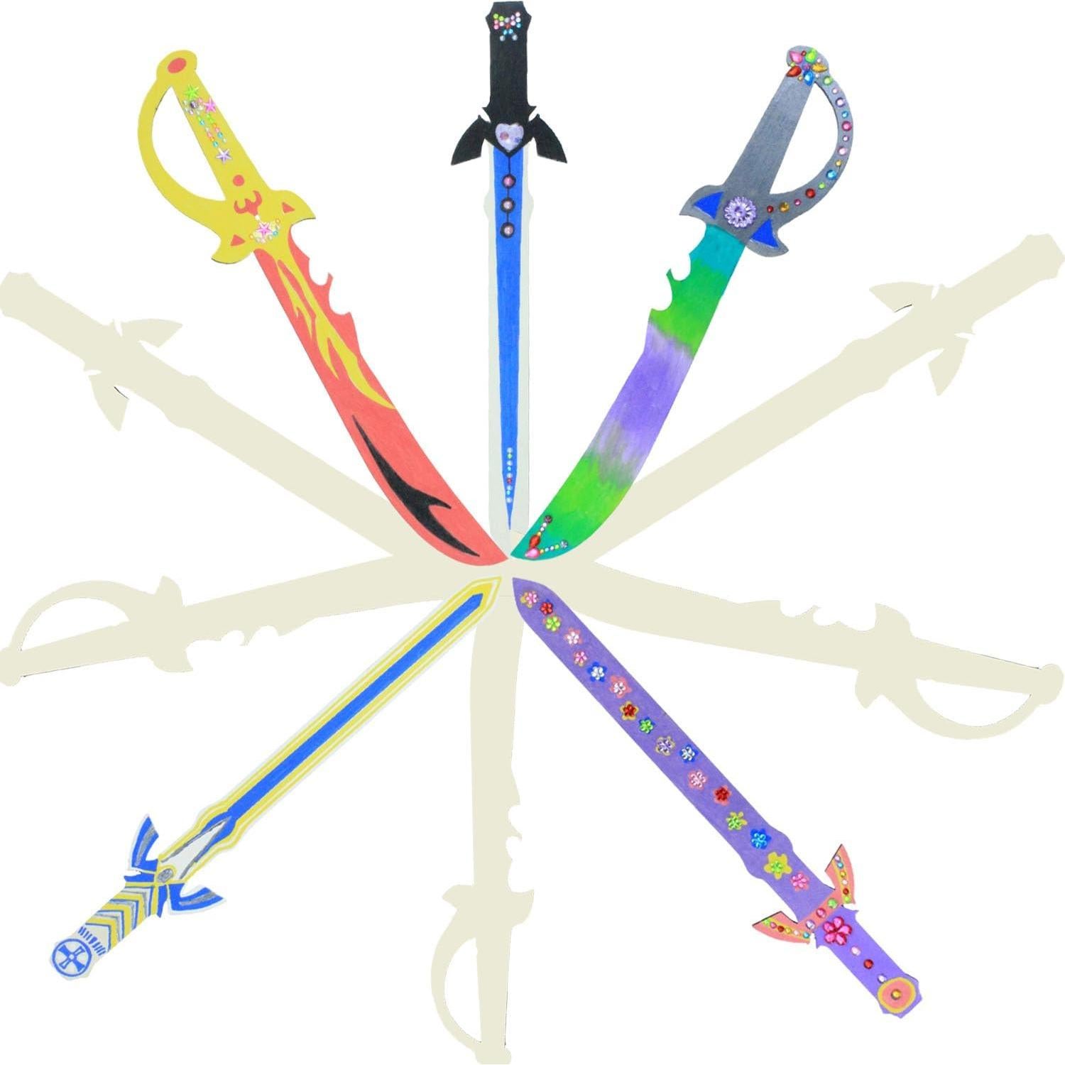 Conjunto de Juguetes de Madera Ninja para Pintar - 10 Piezas