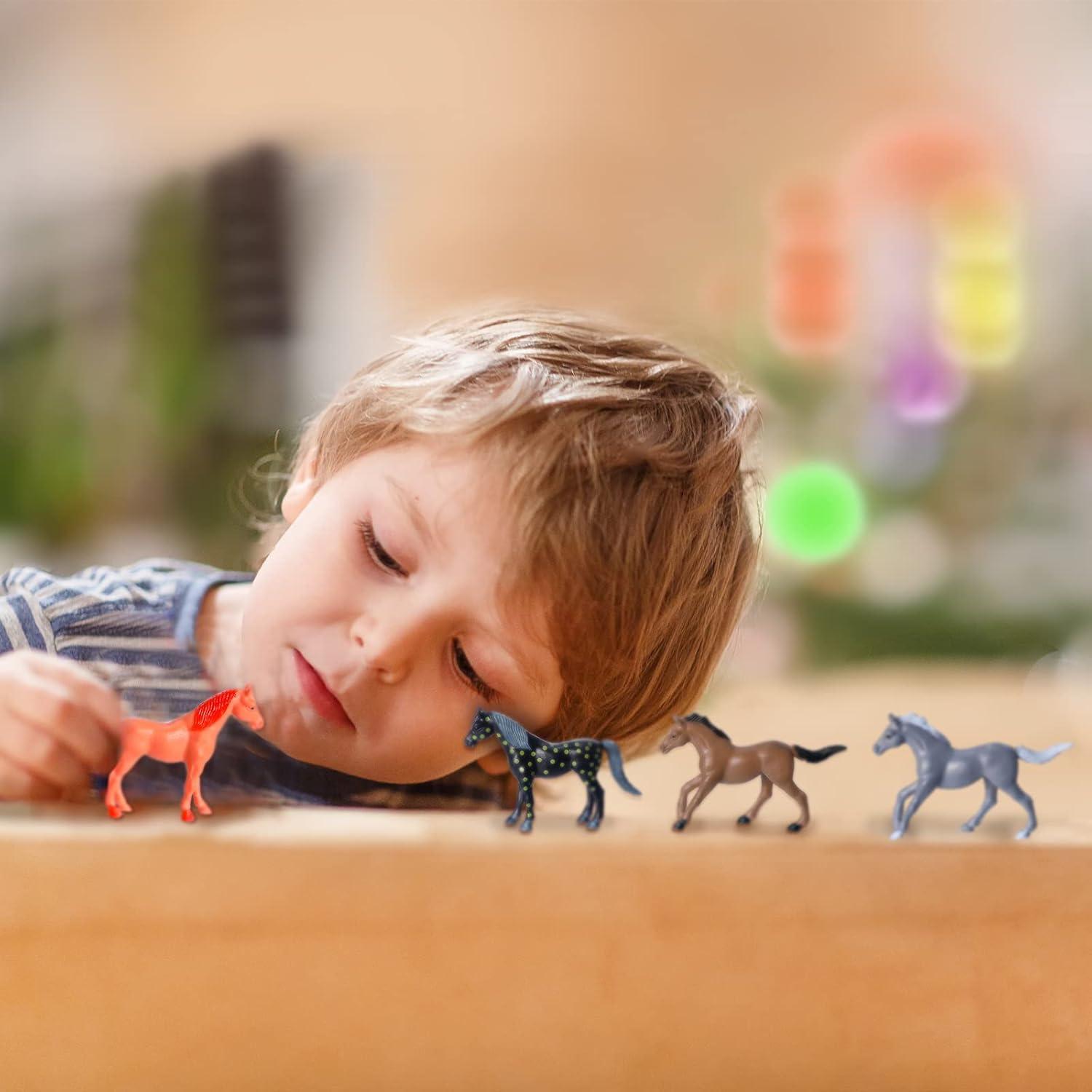 Figuras de Caballo de Plástico Skylety - 20 Piezas Miniaturas