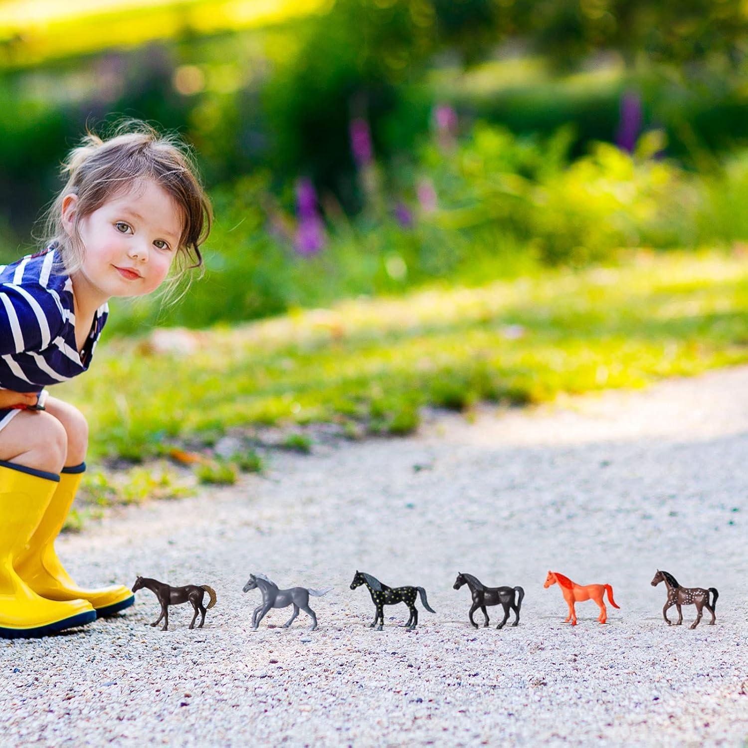 Figuras de Caballo de Plástico Skylety - 20 Piezas Miniaturas