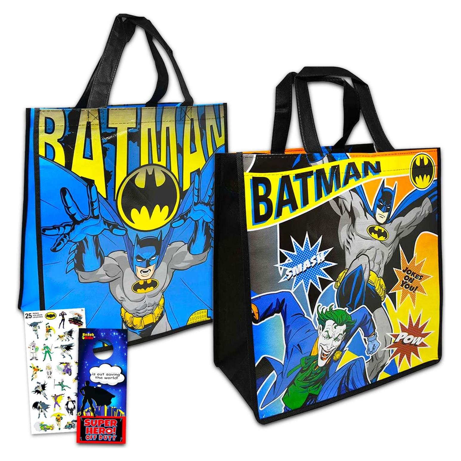 Bolsa de Tote Reutilizable Batman - 2 Unidades con Stickers
