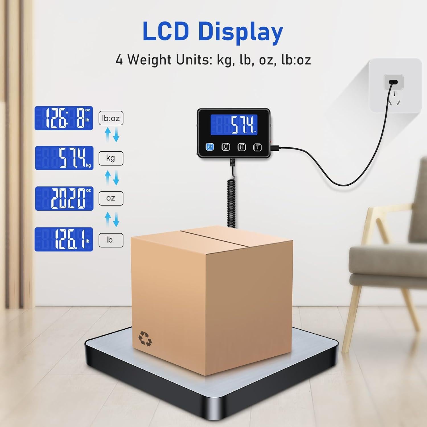 Báscula Digital RAOYAN 200kg/0.5g para Paquetes y Equipaje