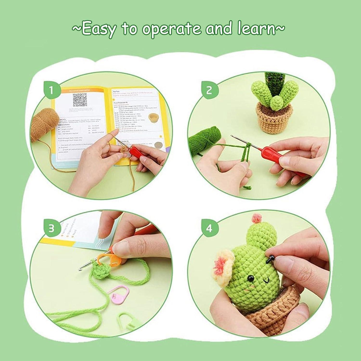 Kit de Ganchillo para Principiantes HNRLOY - Cactus DIY