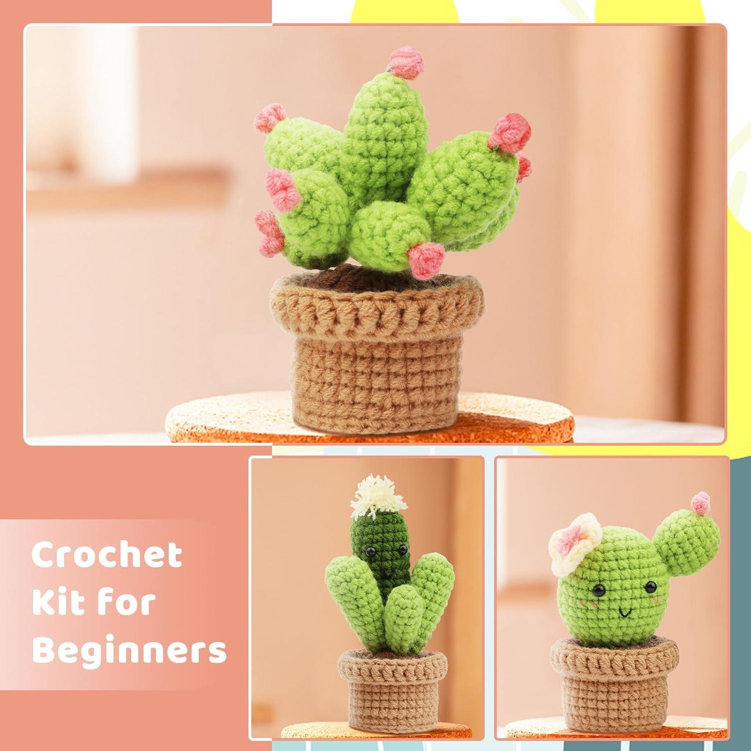 Kit de Ganchillo para Principiantes HNRLOY - Cactus DIY