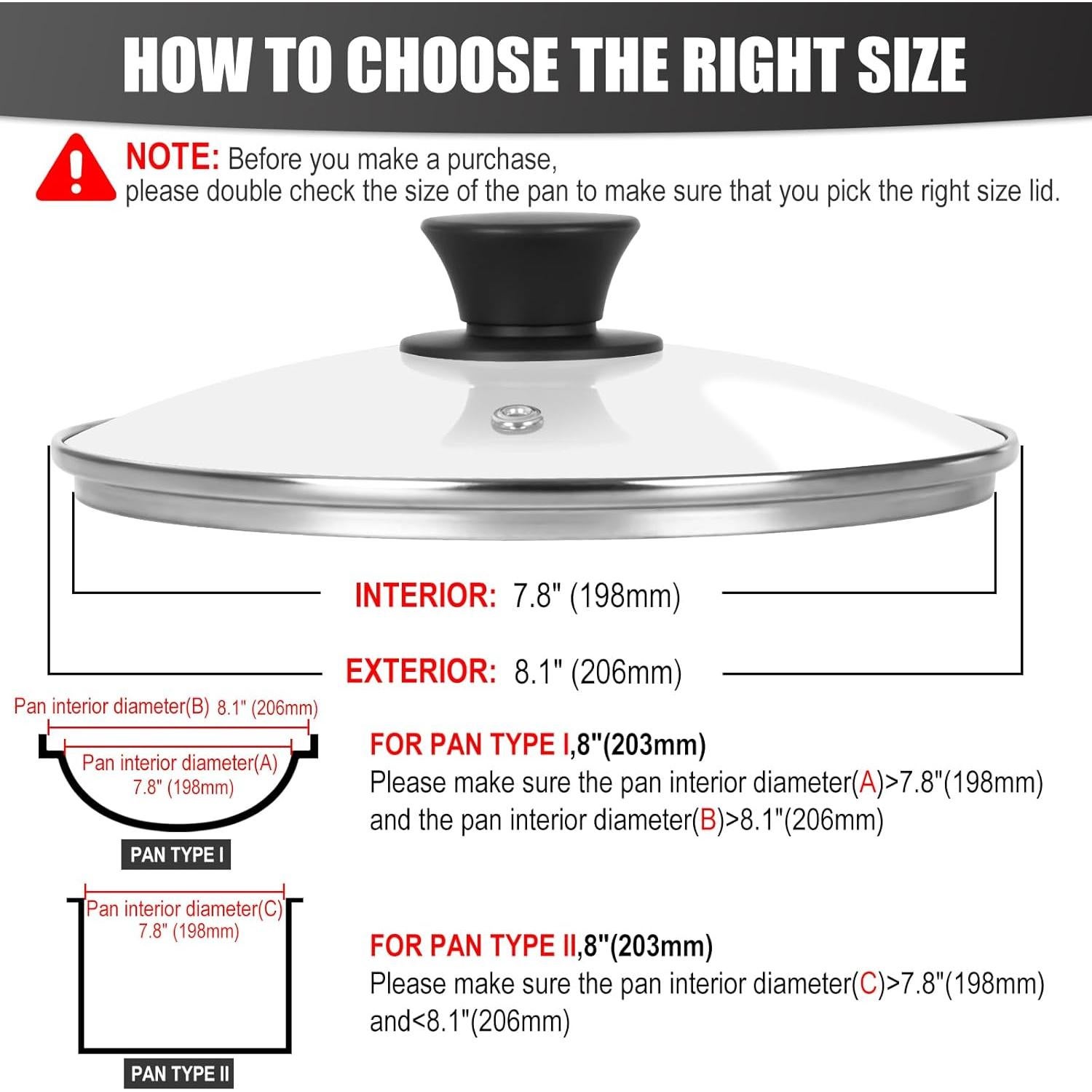Tapa de Sartén de Vidrio Templado Komokeru 20 cm con Mango Resistente