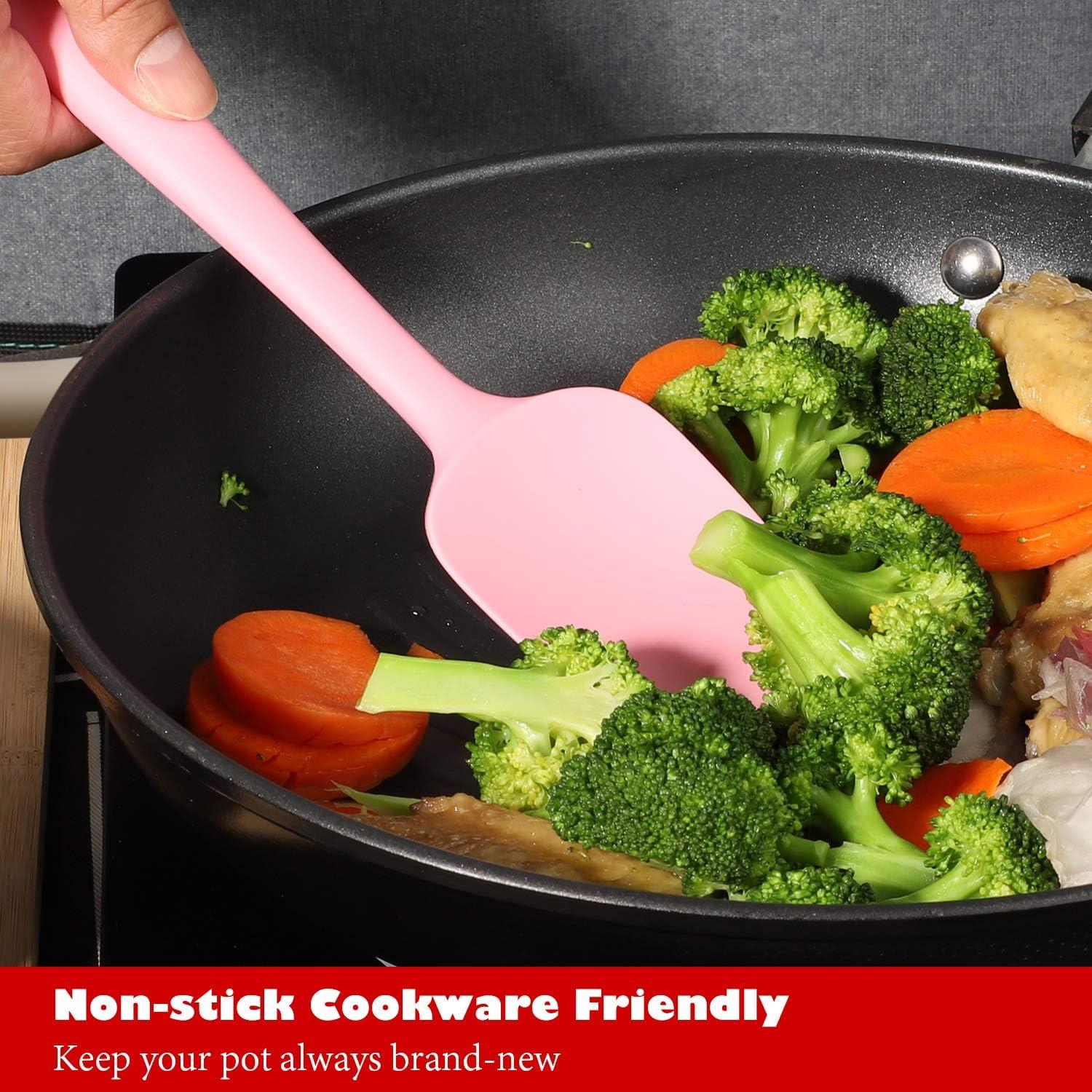 Juego de Espátulas de Silicona Beeptrum 6 Piezas Rosa