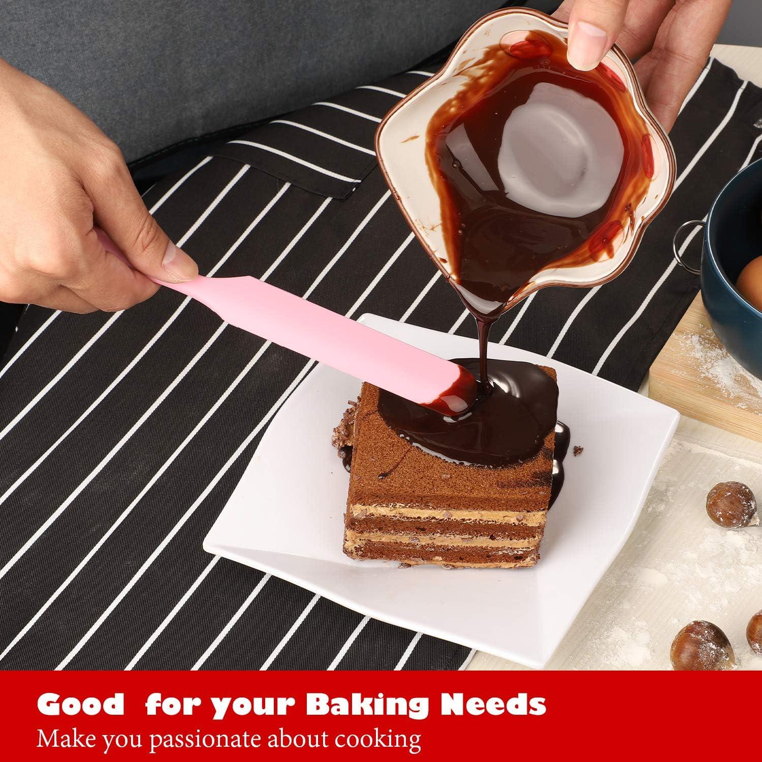 Juego de Espátulas de Silicona Beeptrum 6 Piezas Rosa