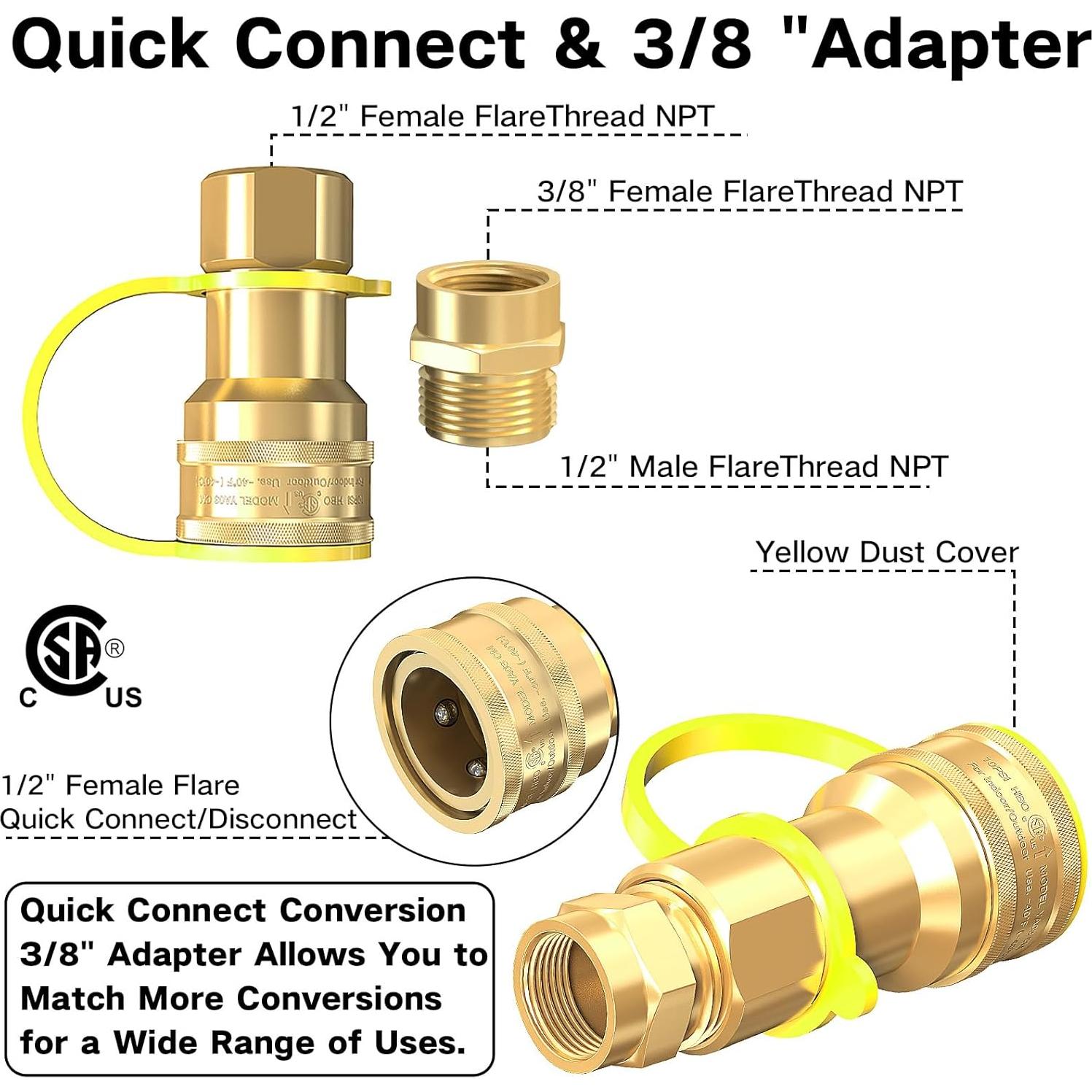Manguera de Gas Natural 12 Pies NQN con Conector Rápido