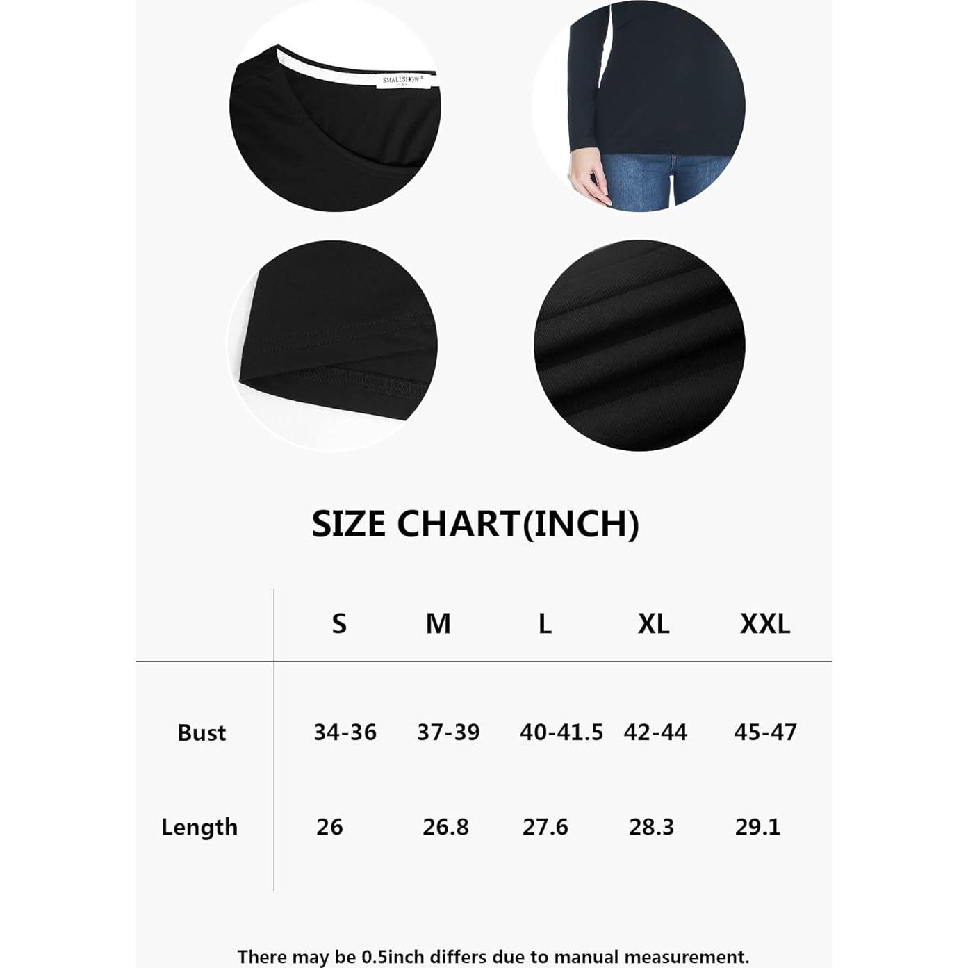 Camisetas de Lactancia Smallshow Manga Larga 3 Piezas