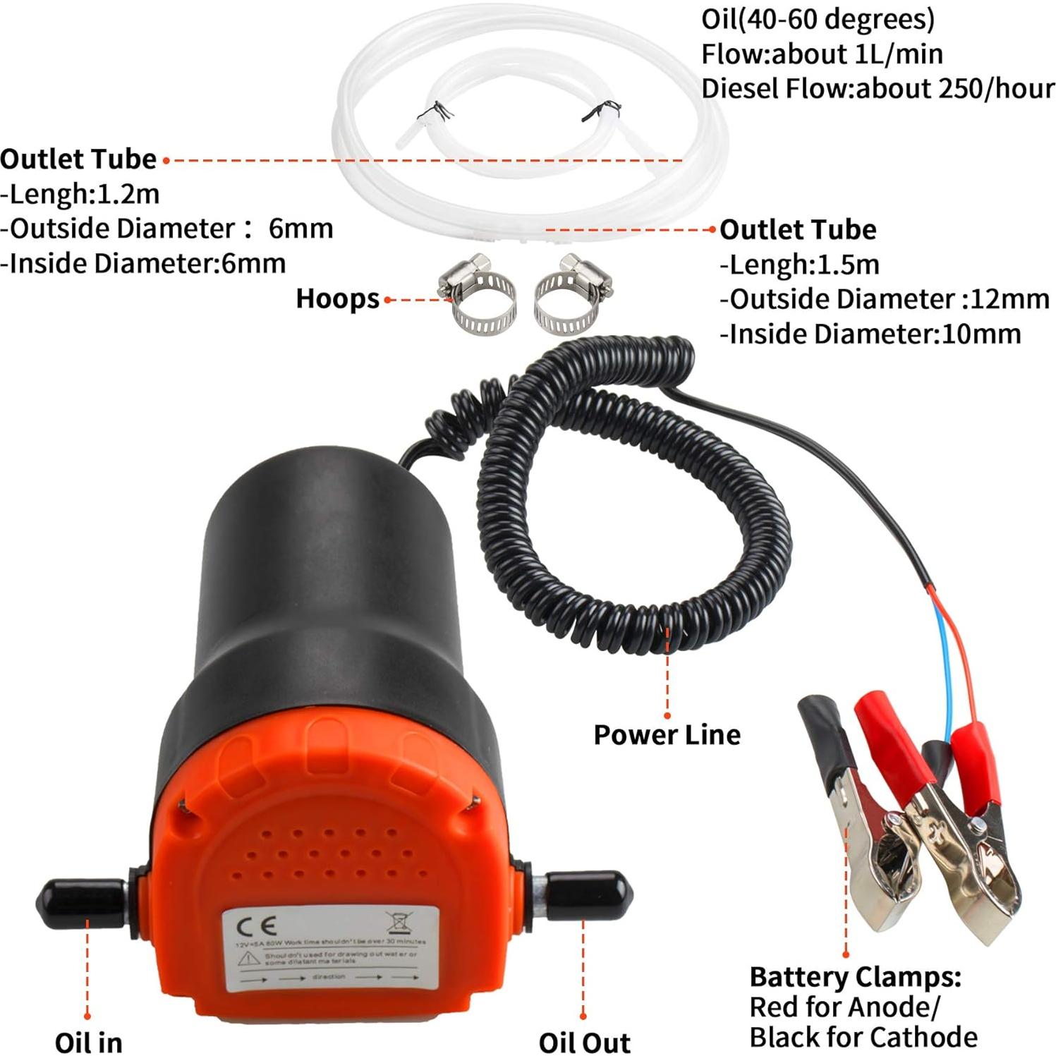 Extractor de Aceite Eléctrico PLUMIA 12V 80W para Vehículos