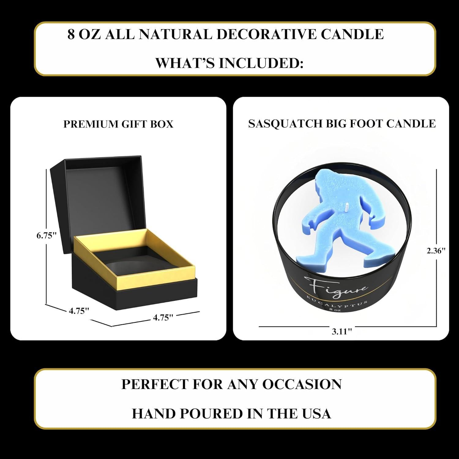 Vela Aromática Bigfoot Eucalipto 226g Cera de Soja y Abeja