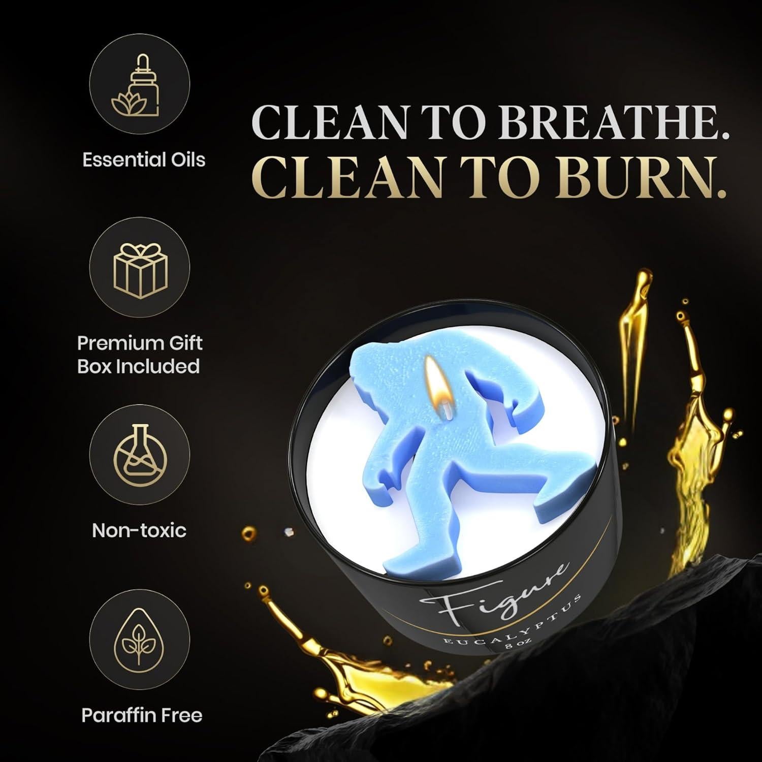 Vela Aromática Bigfoot Eucalipto 226g Cera de Soja y Abeja