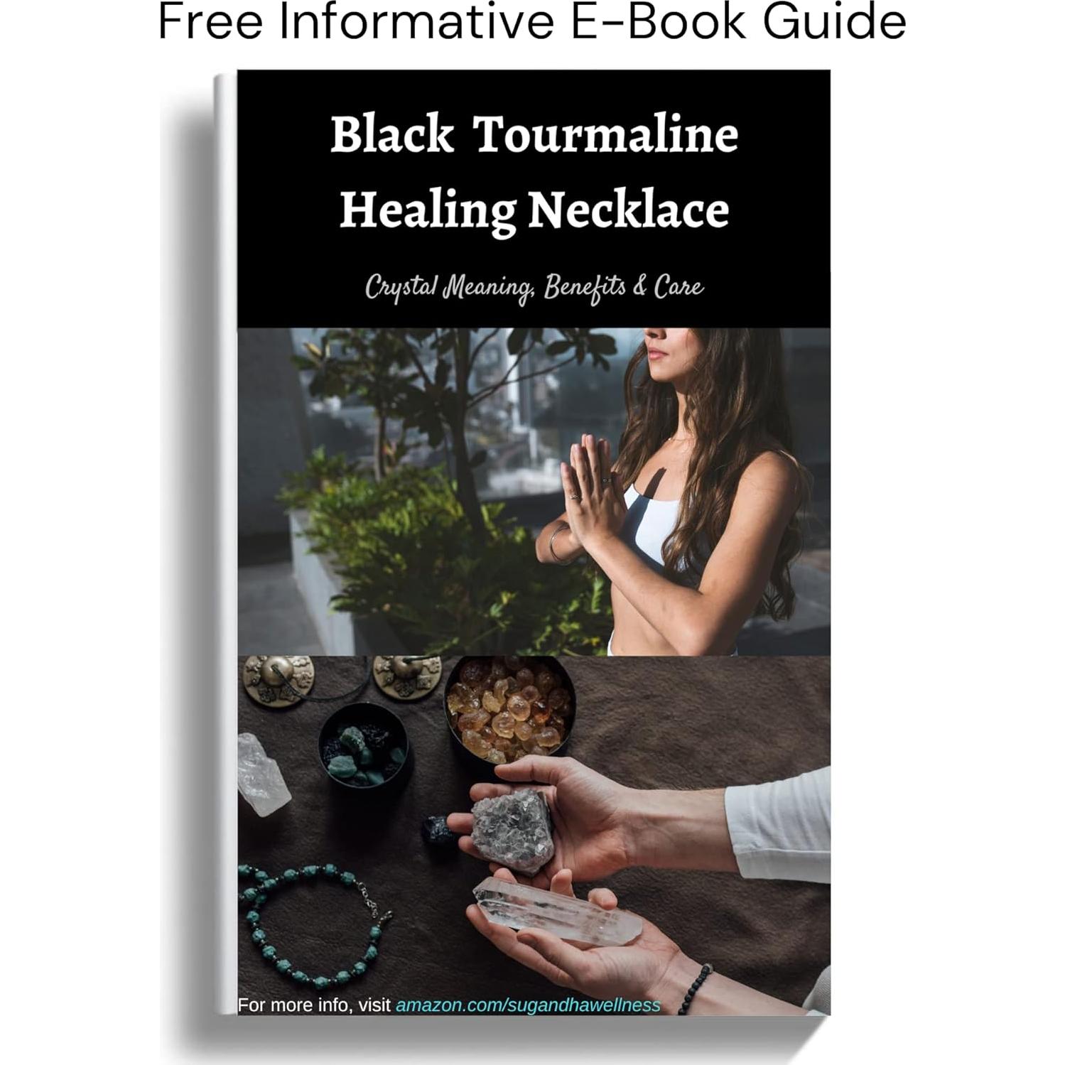 Collar de Turmalina Negra Sugandha Wellness - Joyería Sanadora 60 cm