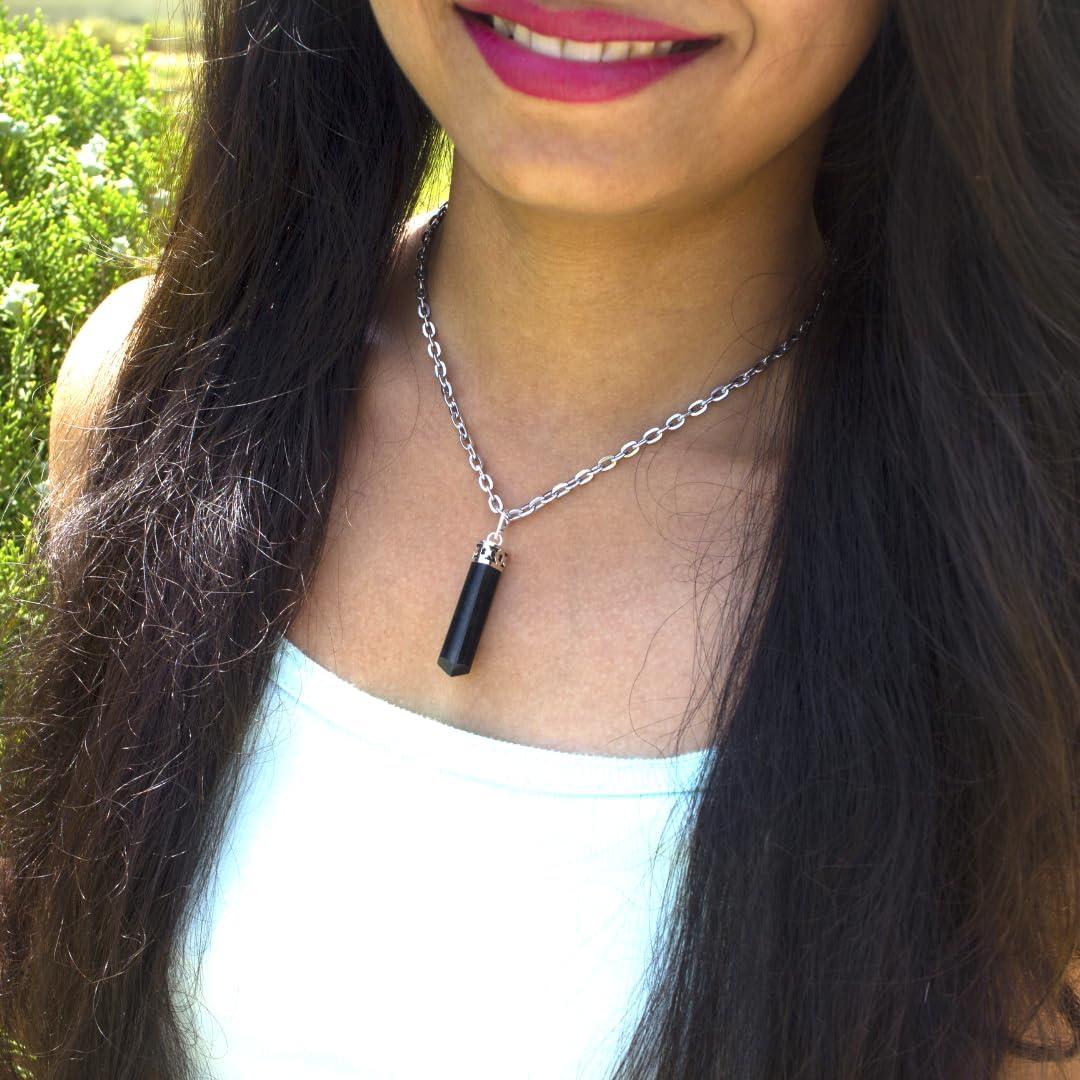 Collar de Turmalina Negra Sugandha Wellness - Joyería Sanadora 60 cm