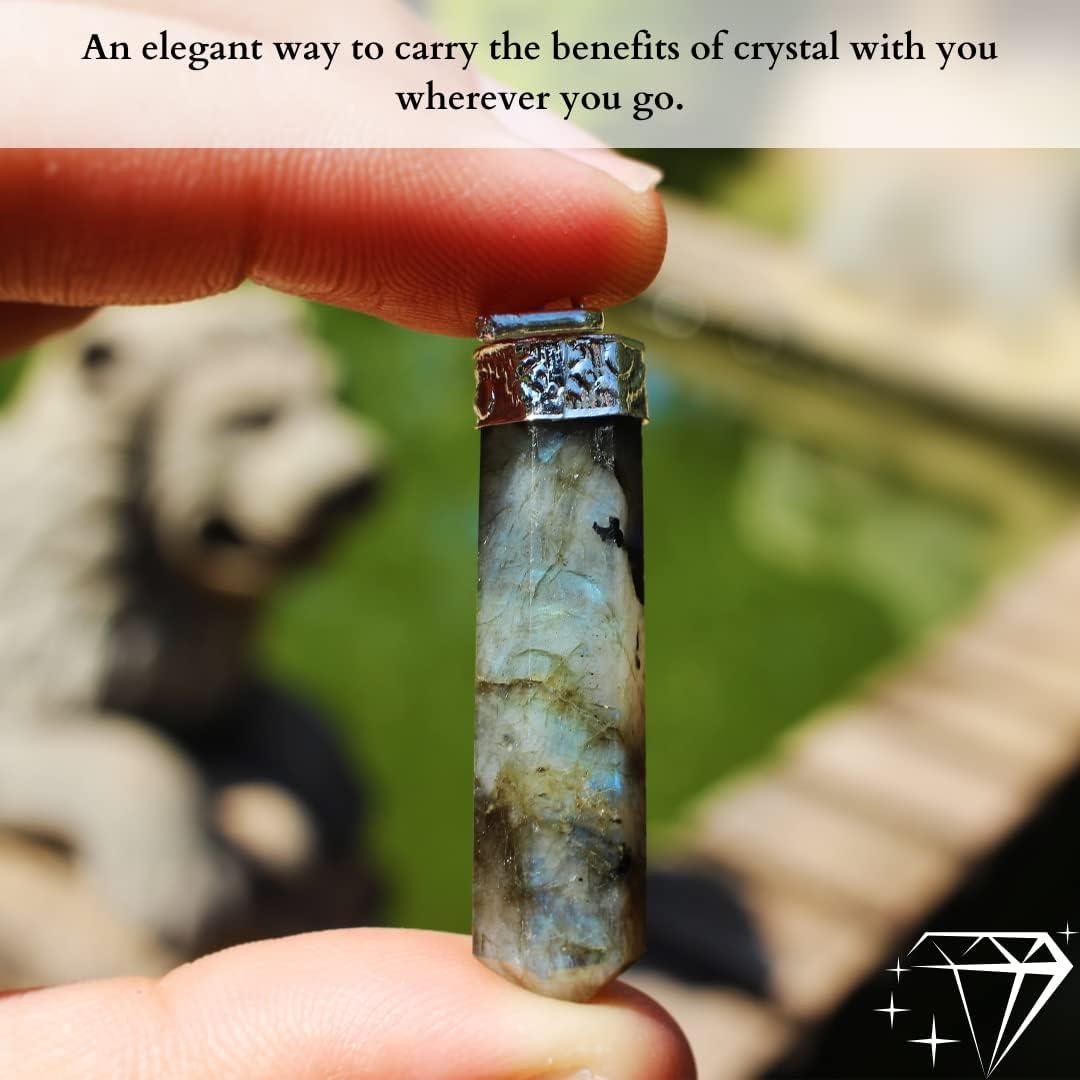 Collar de Cristal Sanador Labradorita y Turmalina Negra - Joyería Espiritual