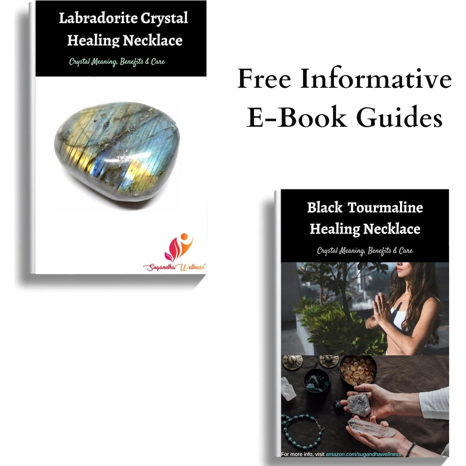 Collar de Cristal Sanador Labradorita y Turmalina Negra - Joyería Espiritual