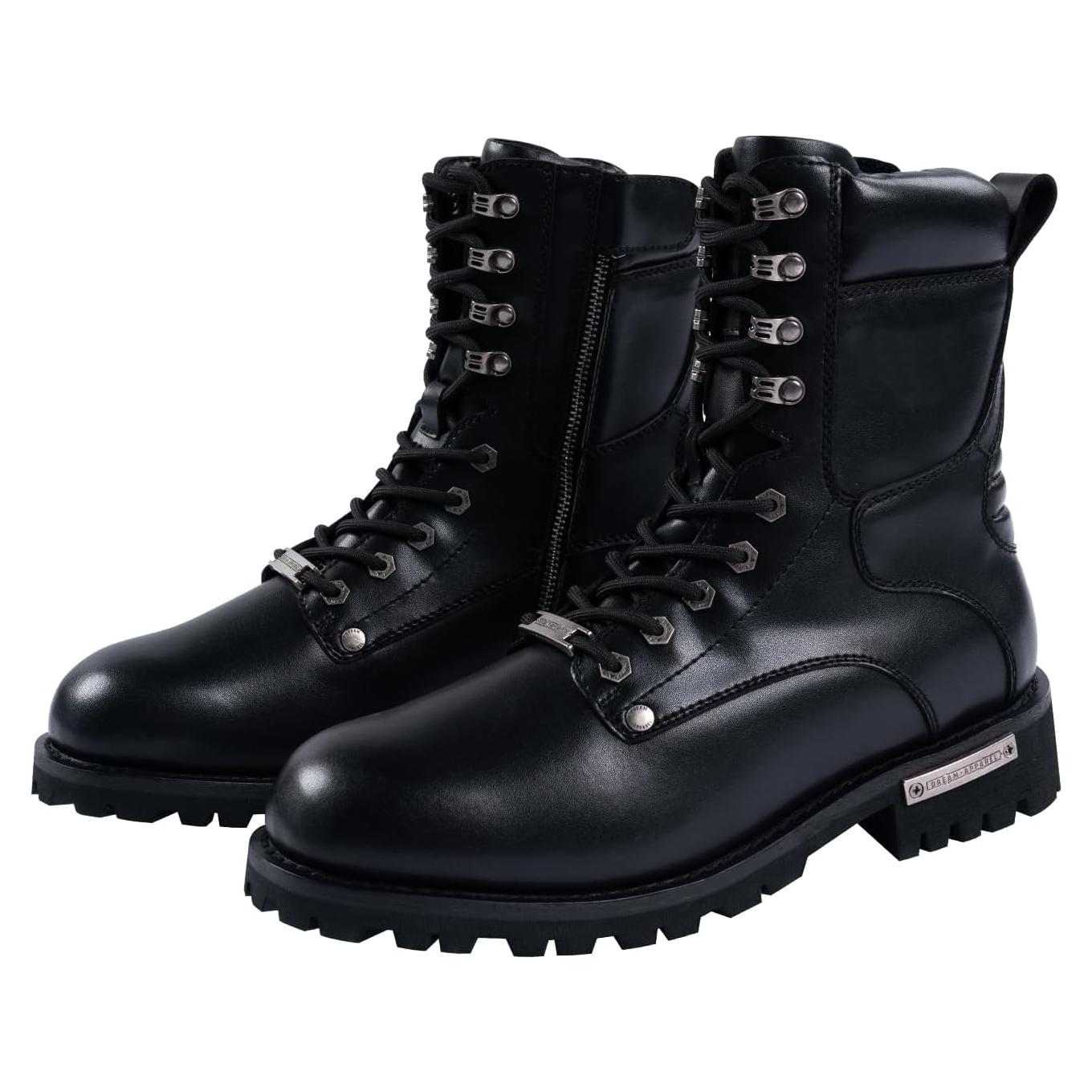 Botas de Combate de Cuero PU para Motocicleta Hombre 4.19cm