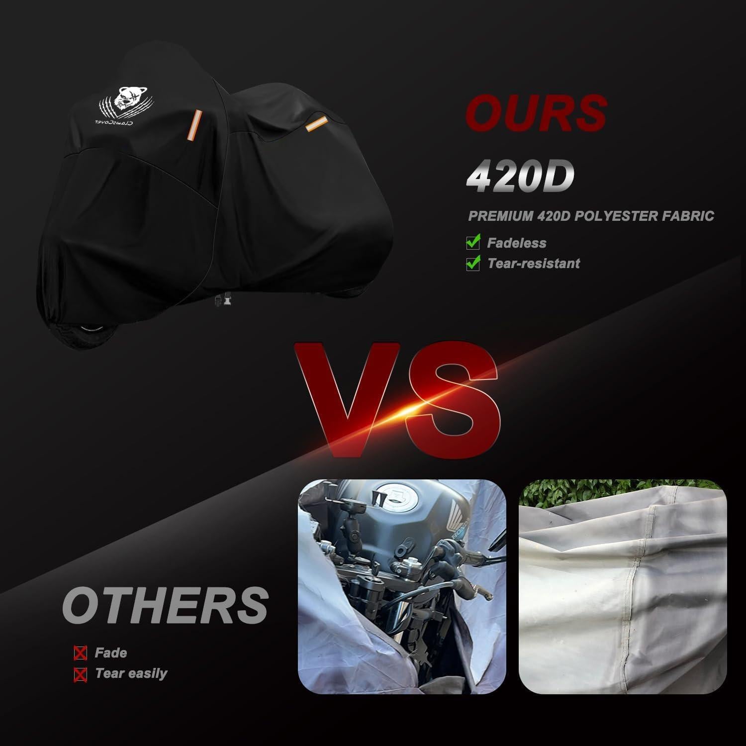 Cubierta de Motocicleta Impermeable ClawsCover 3XL 294.6x119.8cm