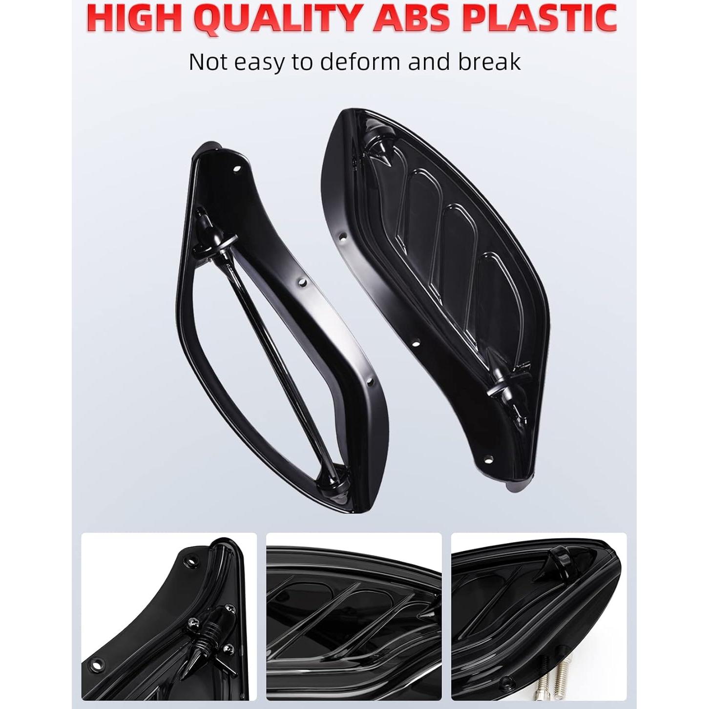 Kit Deflectores de Aire Ajustables Negros Amazicha para Harley 1996-2013