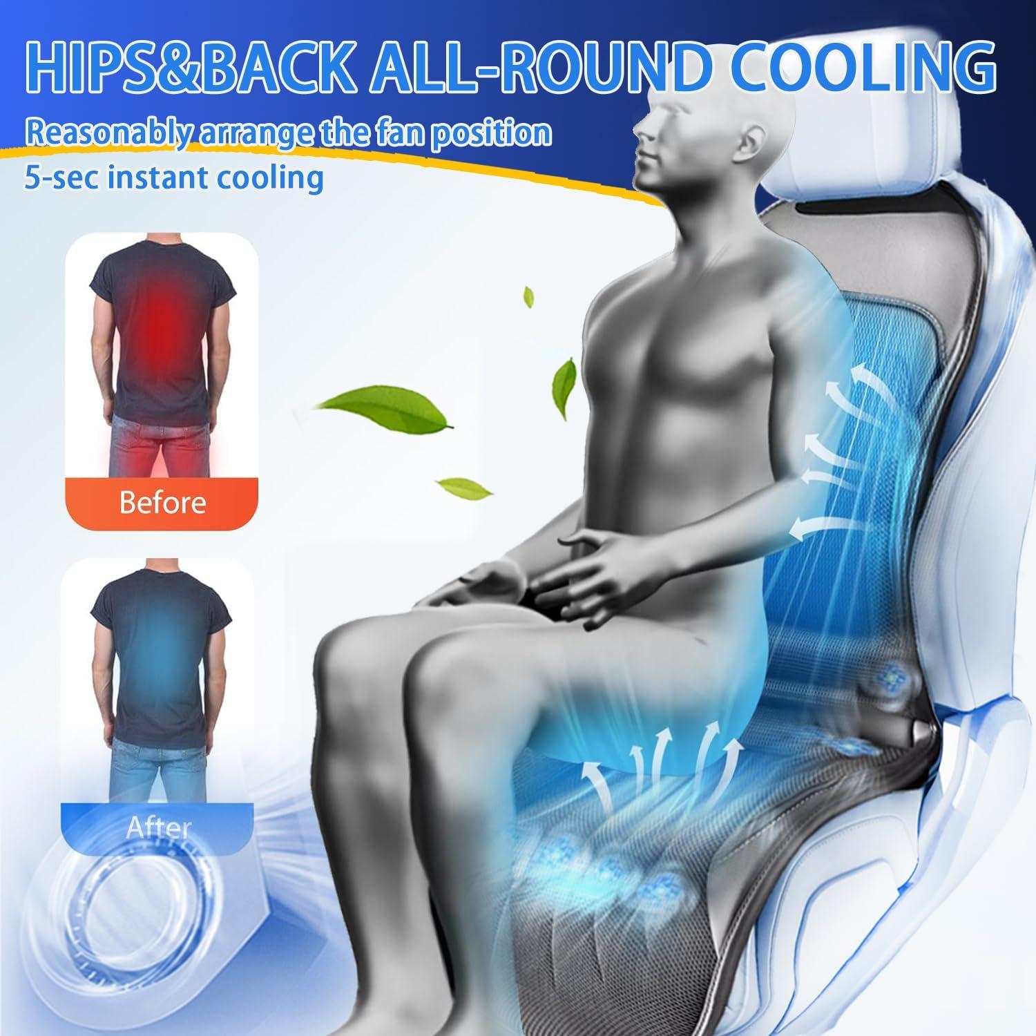 Almohadilla de Asiento Refrigerante 12V LGNORA 16 Ventiladores