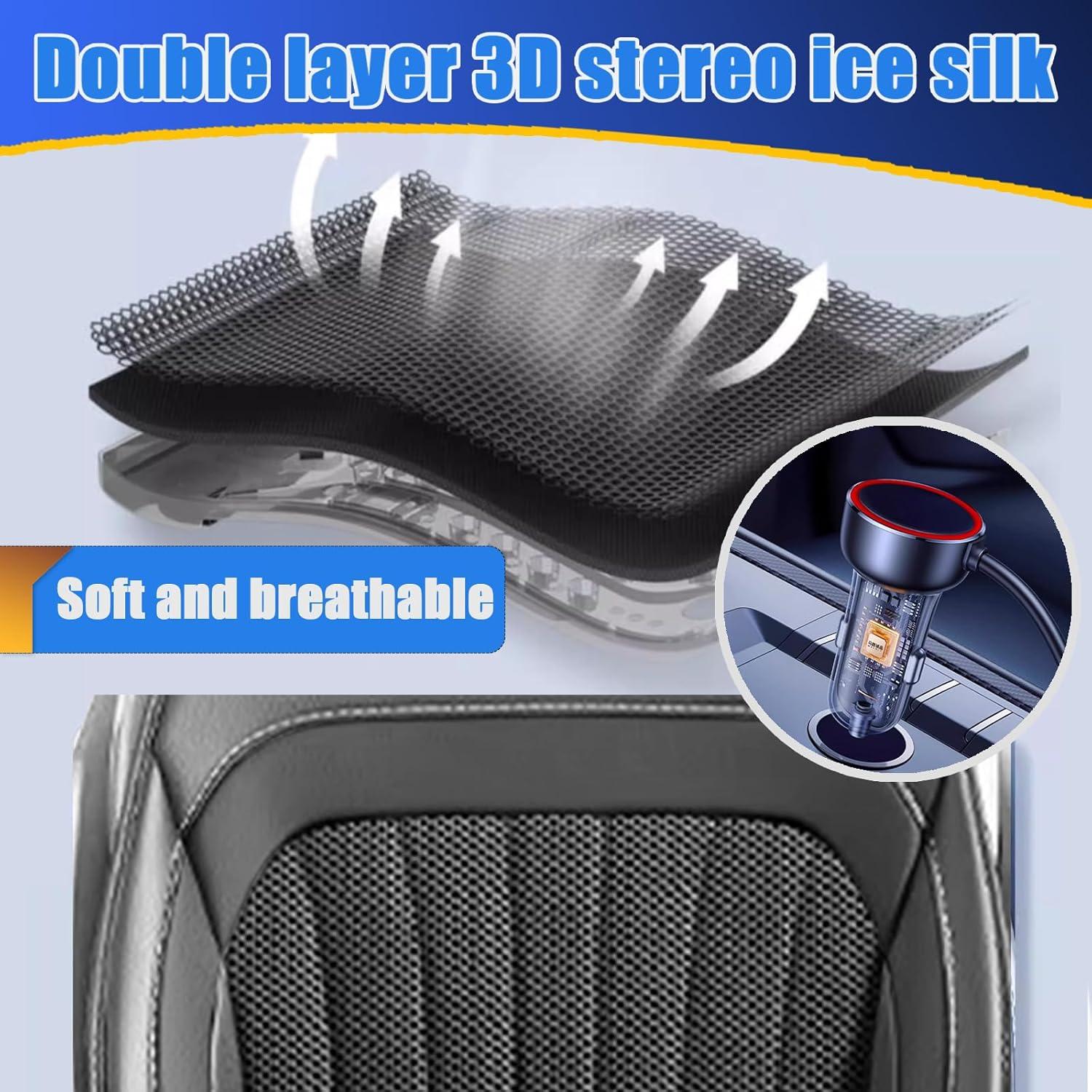 Almohadilla de Asiento Refrigerante 12V LGNORA 16 Ventiladores