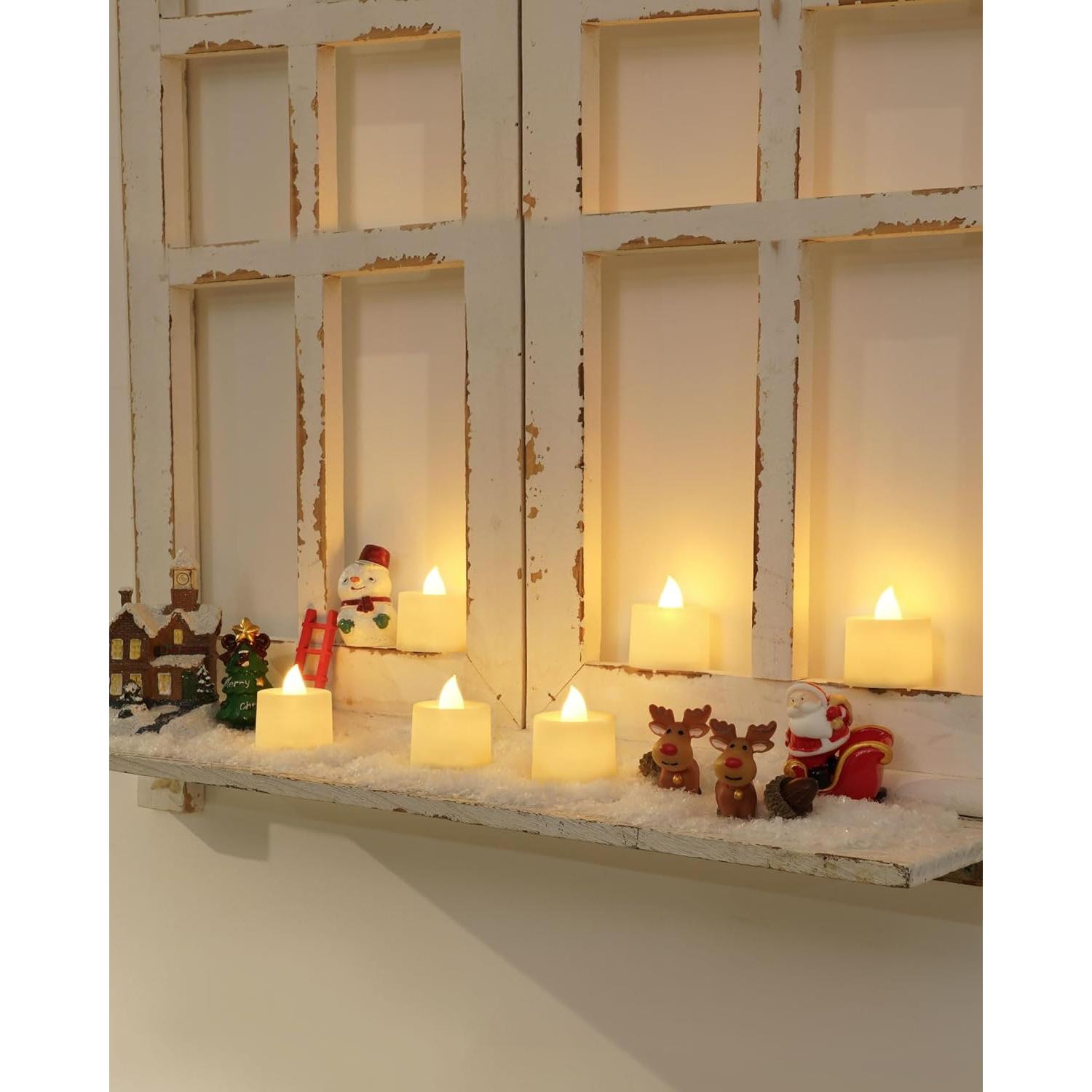 Paquete de 12 Velas LED Votivas Amagic Blancas Cálidas