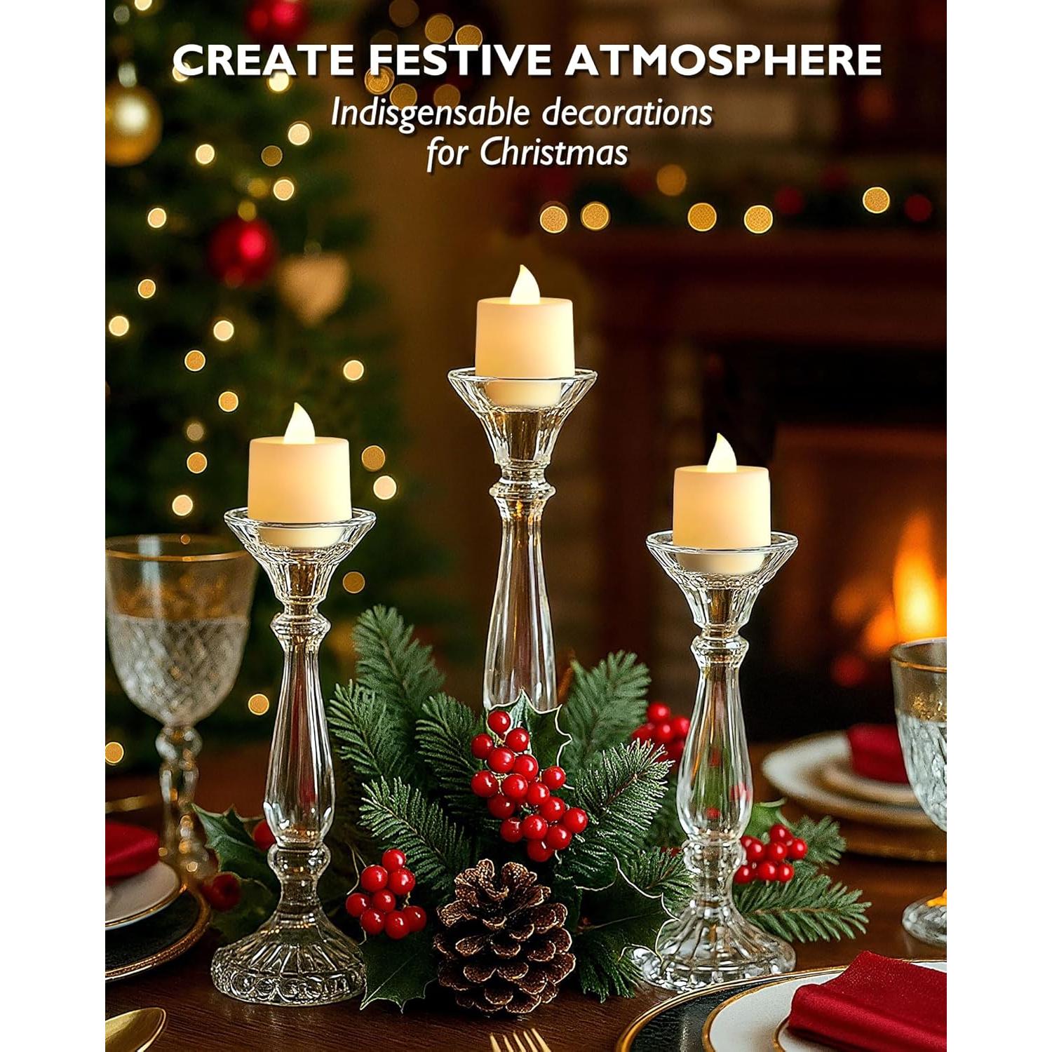 Paquete de 12 Velas LED Votivas Amagic Blancas Cálidas