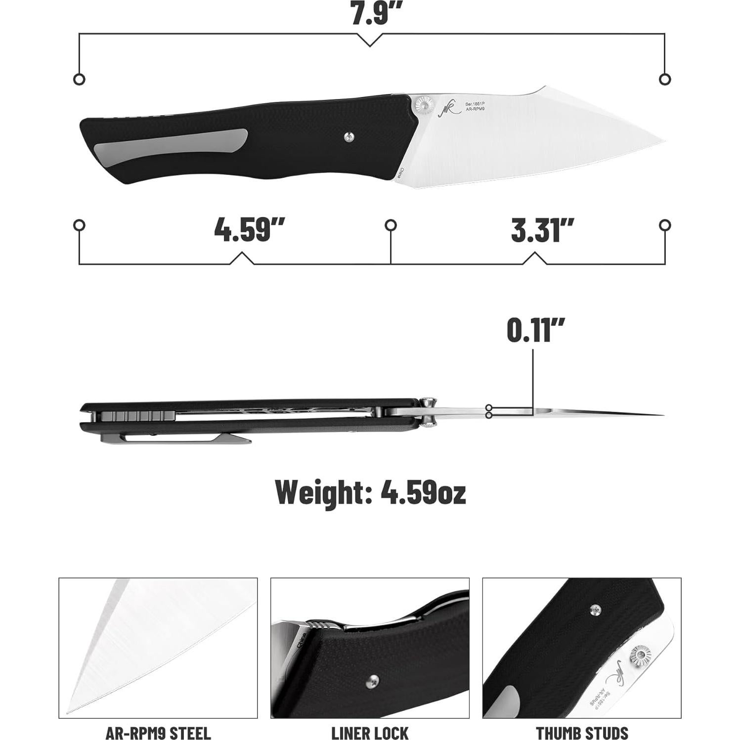 Cuchillo Plegable ARTISANCUTLERY Ahab J1851 Acero AR-RPM9