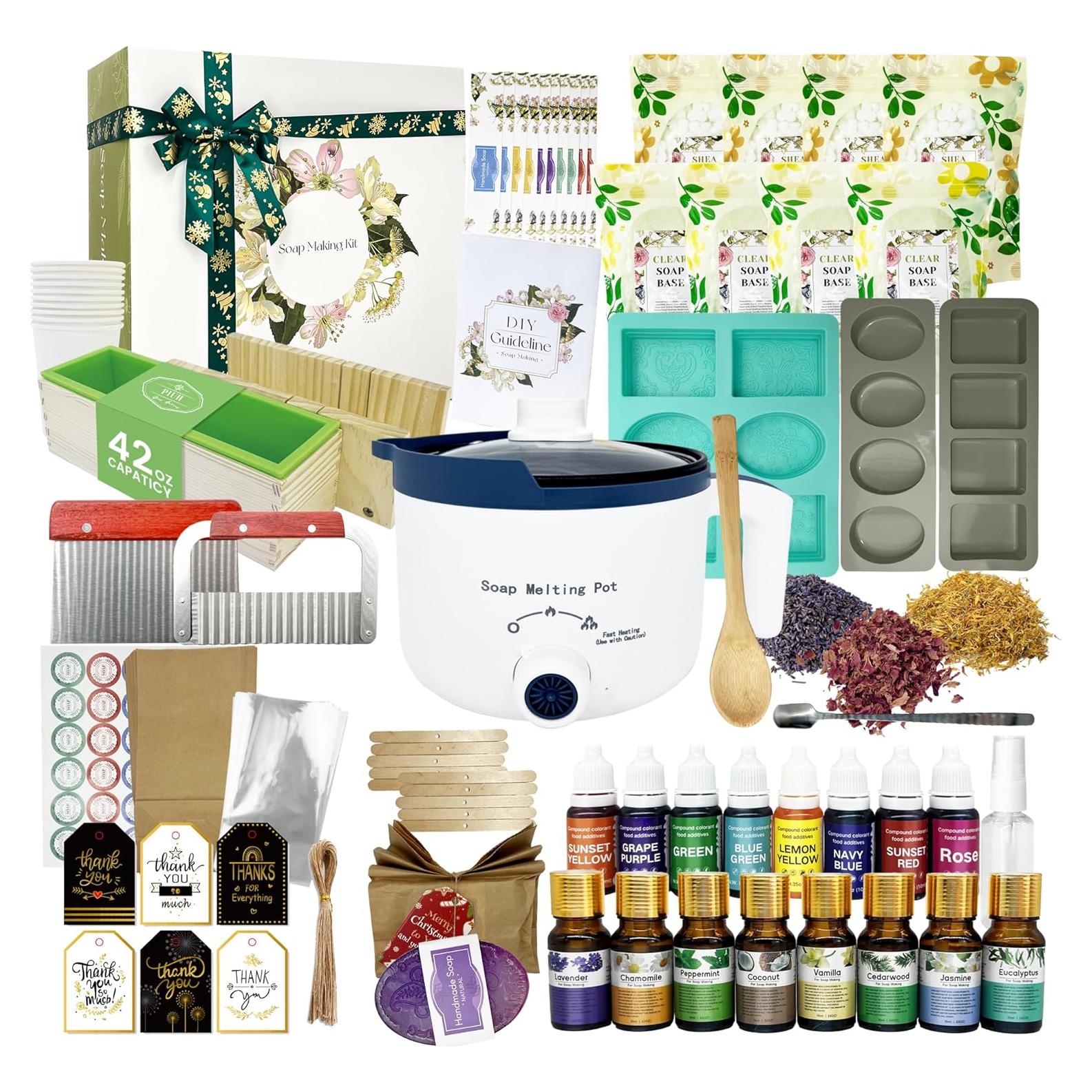 Kit de Fabricación de Jabón Deluxe PIUH - 8 Aceites Esenciales