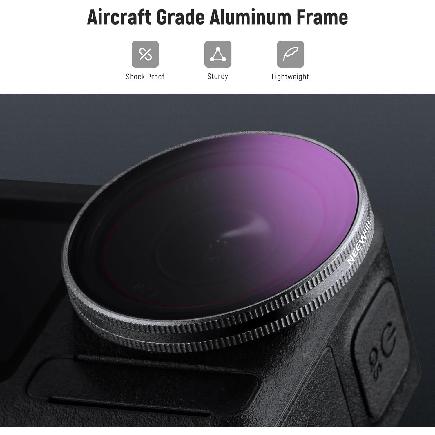 Juego de 4 Filtros ND NEEWER para DJI Osmo Action 5 Pro/4/3