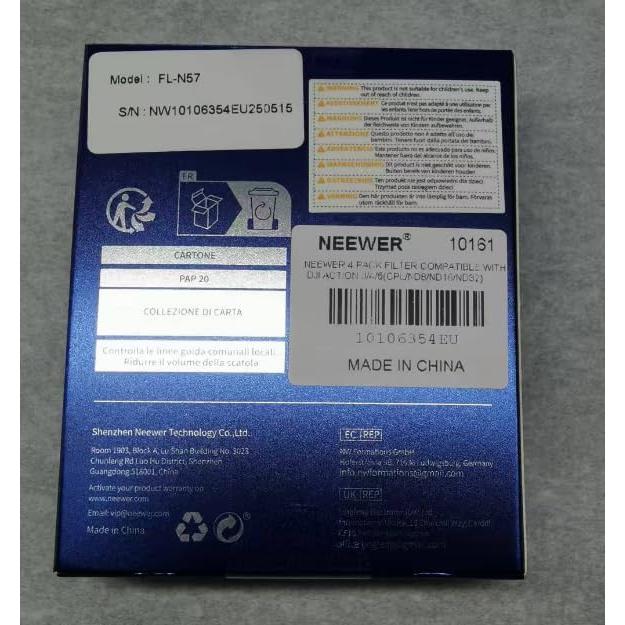 Juego de 4 Filtros ND NEEWER para DJI Osmo Action 5 Pro/4/3