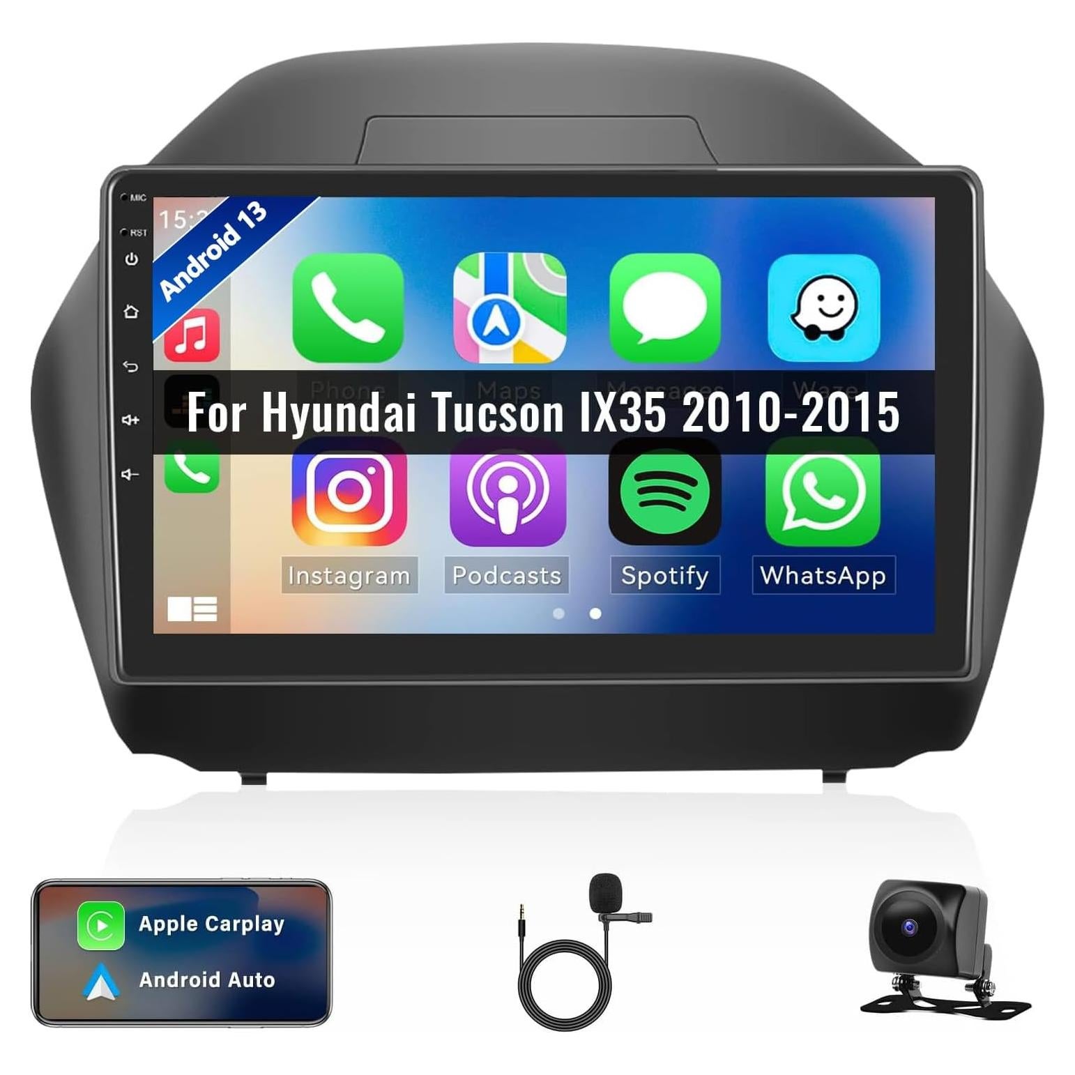 Unidad de Cabeza CAMECHO Android 13 para Hyundai Tucson 2010-2015