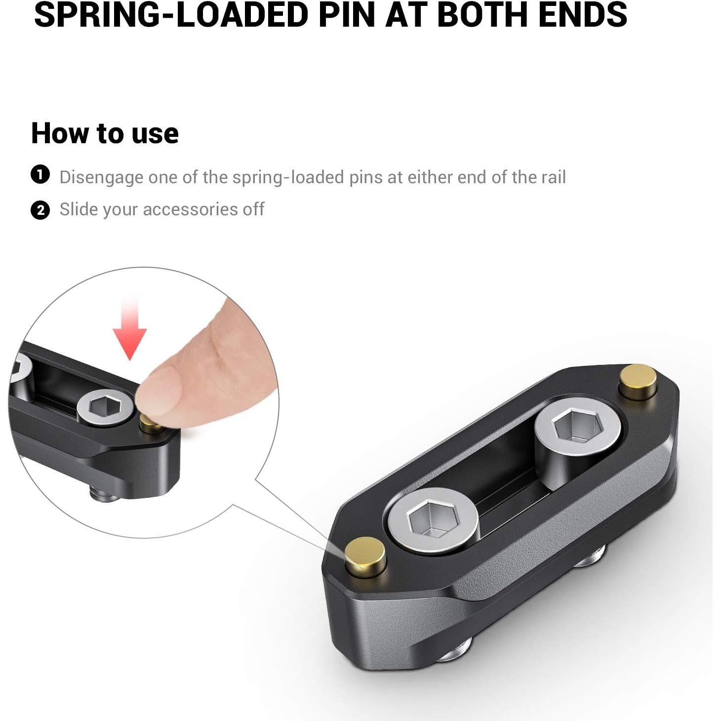 Riel de Seguridad NATO 4cm SmallRig con Tornillos 1/4''