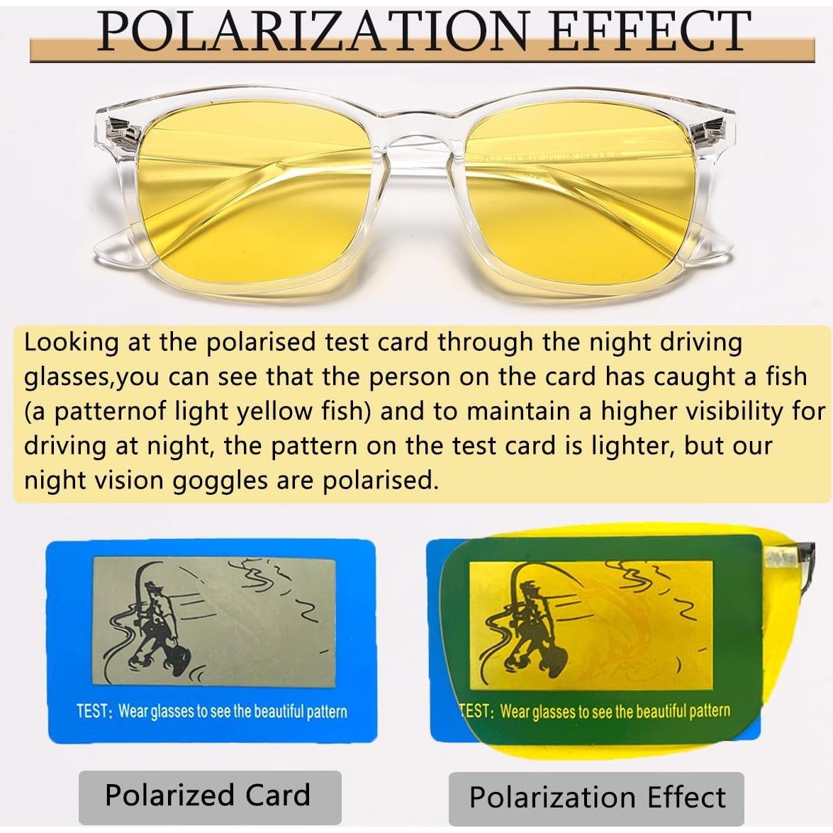 Gafas de Visión Nocturna Polarizadas HD Antideslumbrantes