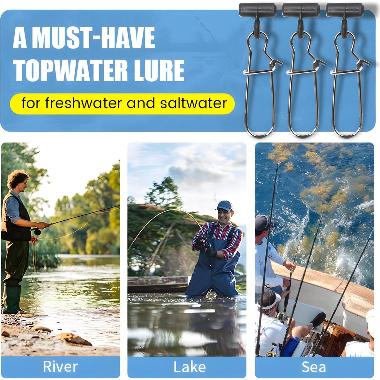 YOTO Sinker Slide 30pcs Accesorios de Pesca Azul