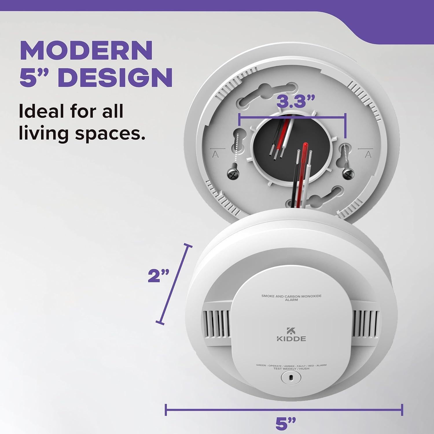 Detector de Humo y Monóxido Kidde 30CUAR-V, Paquete de 2