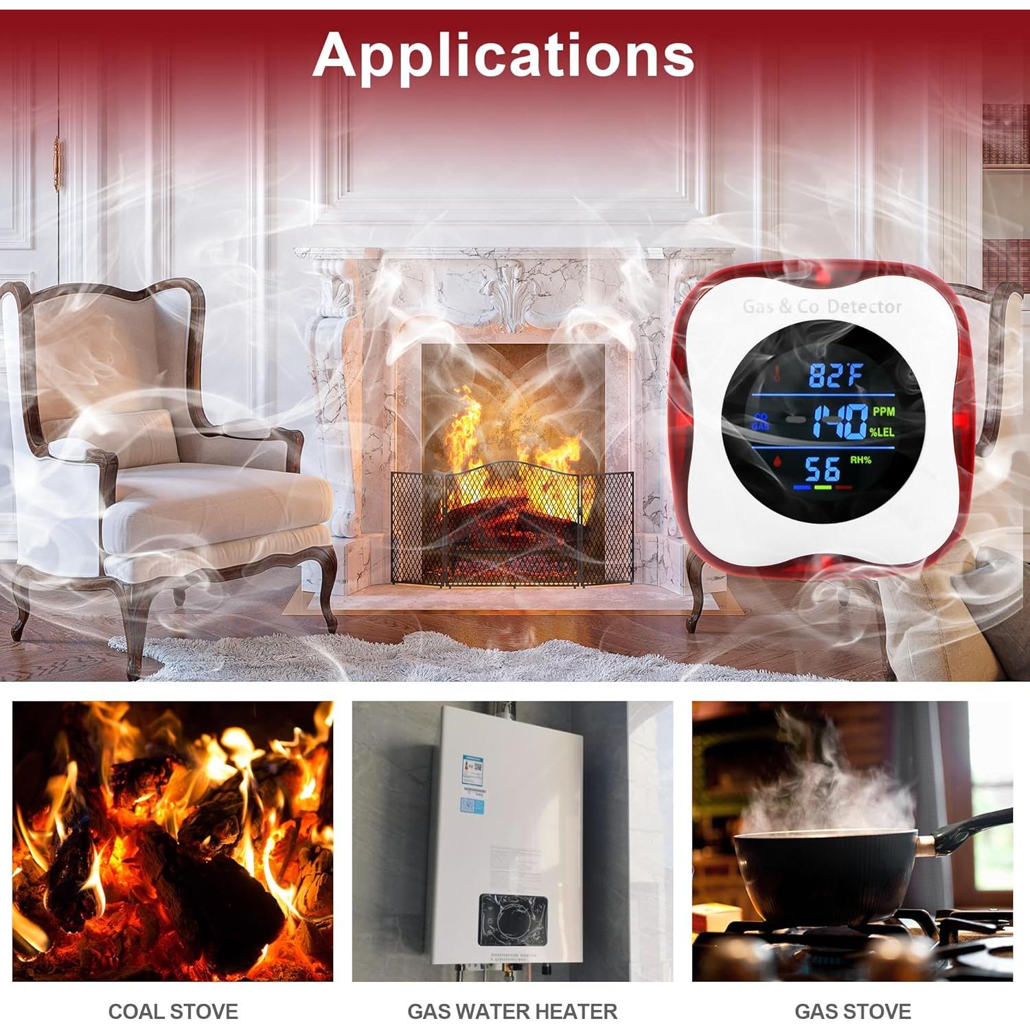 Detector de Gas y Monóxido KOABBIT 4 en 1 Conectado