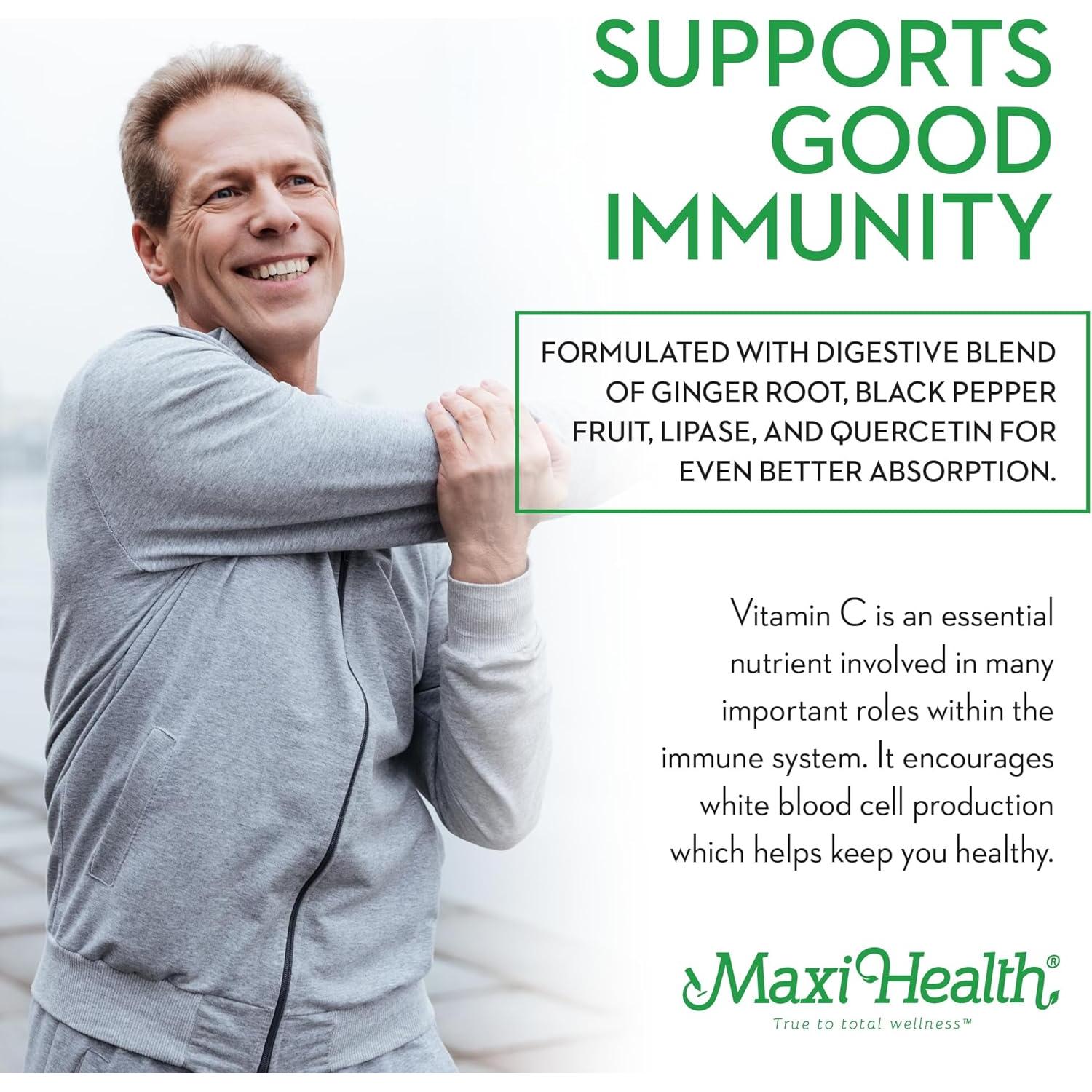 Cápsulas de Vitamina C Liposomal Maxi Health 500mg 90 Unidades