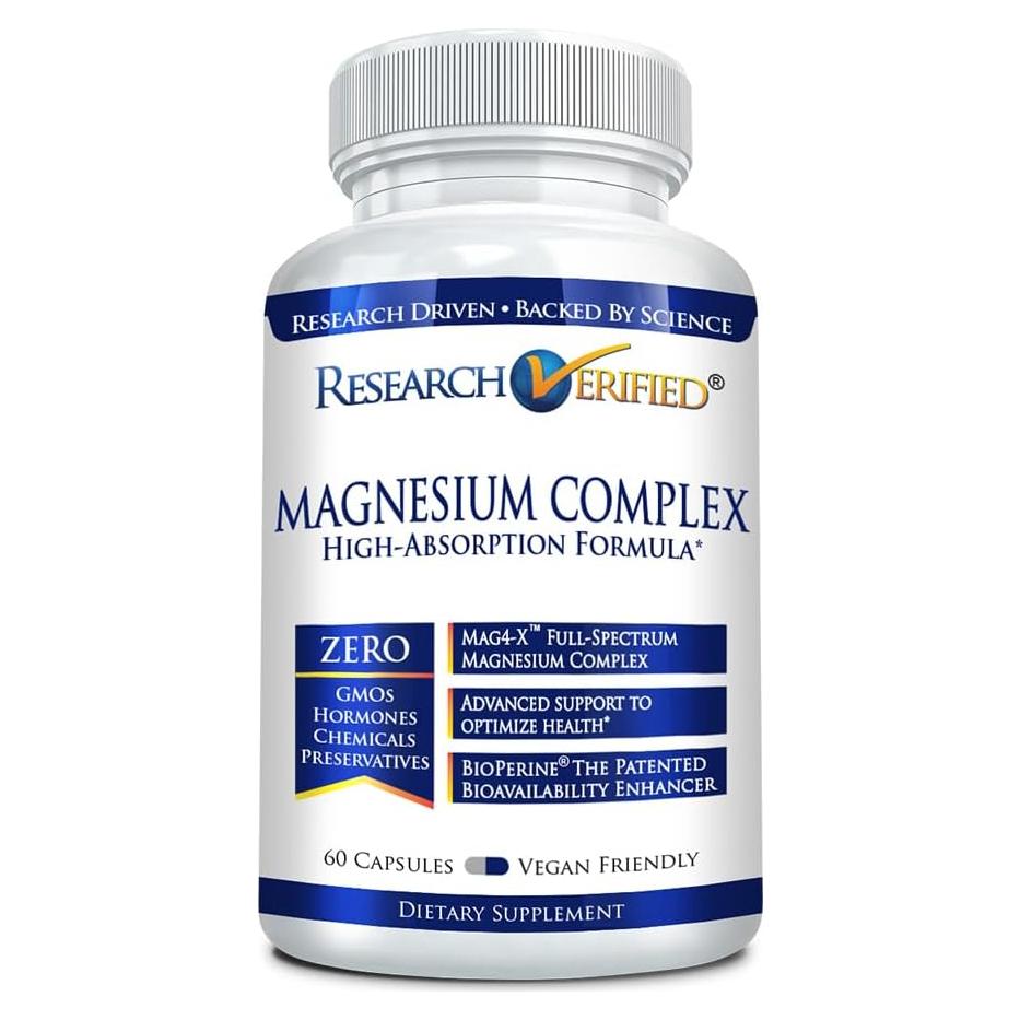 Complejo de Magnesio Vegano 60 Cápsulas - Investigación Verificada