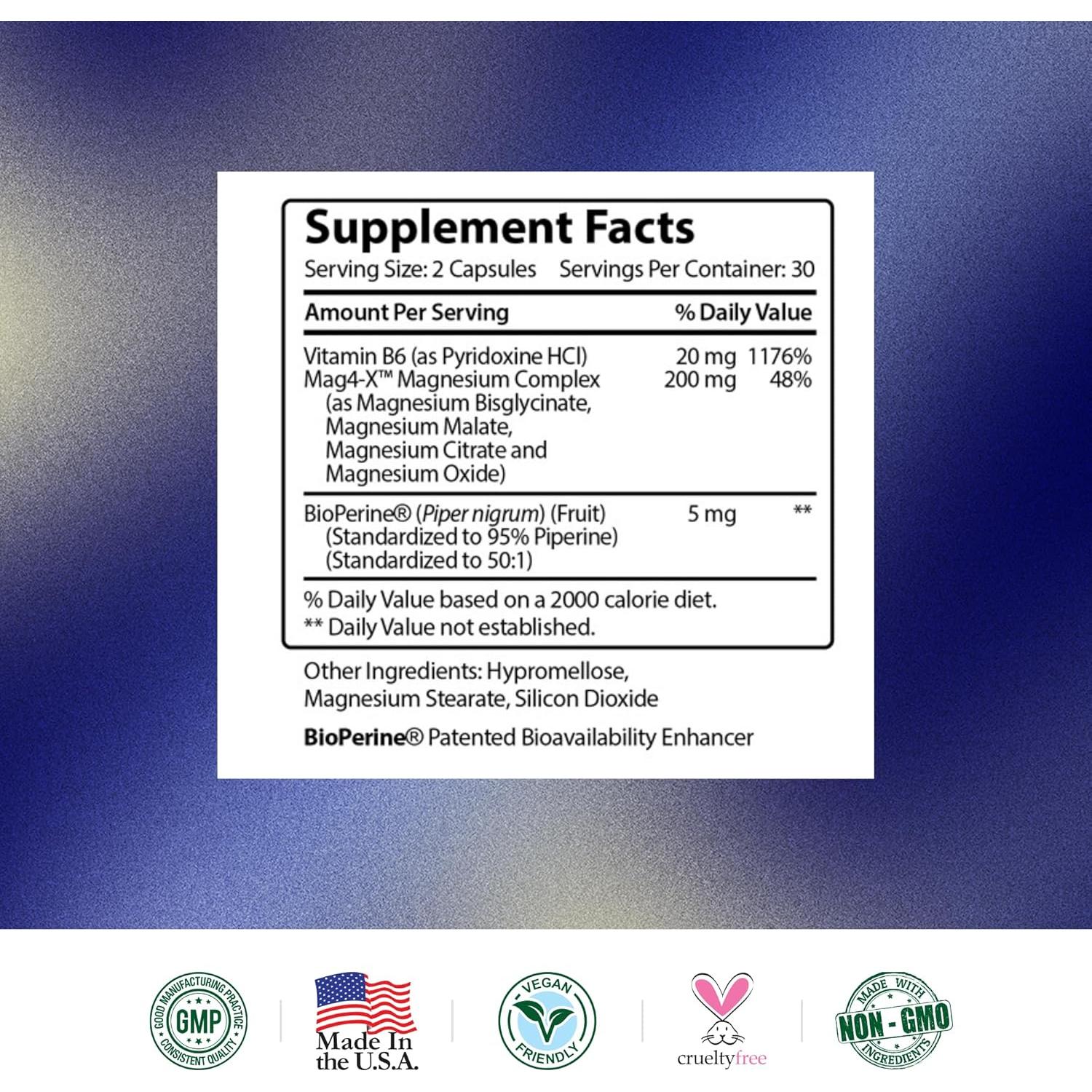 Complejo de Magnesio Vegano 60 Cápsulas - Investigación Verificada