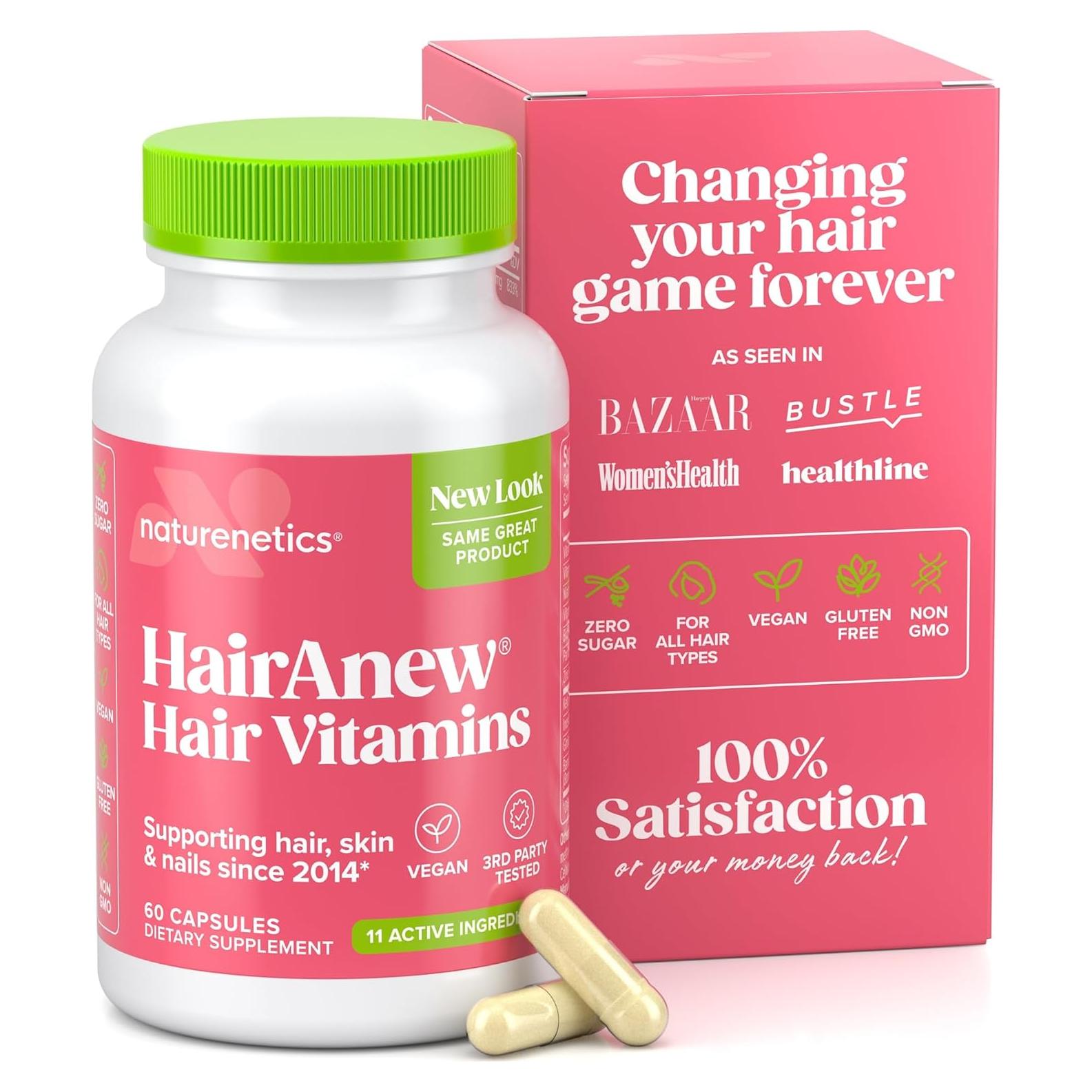 Vitaminas Naturenetics HairAnew para Crecimiento Cabello 81g
